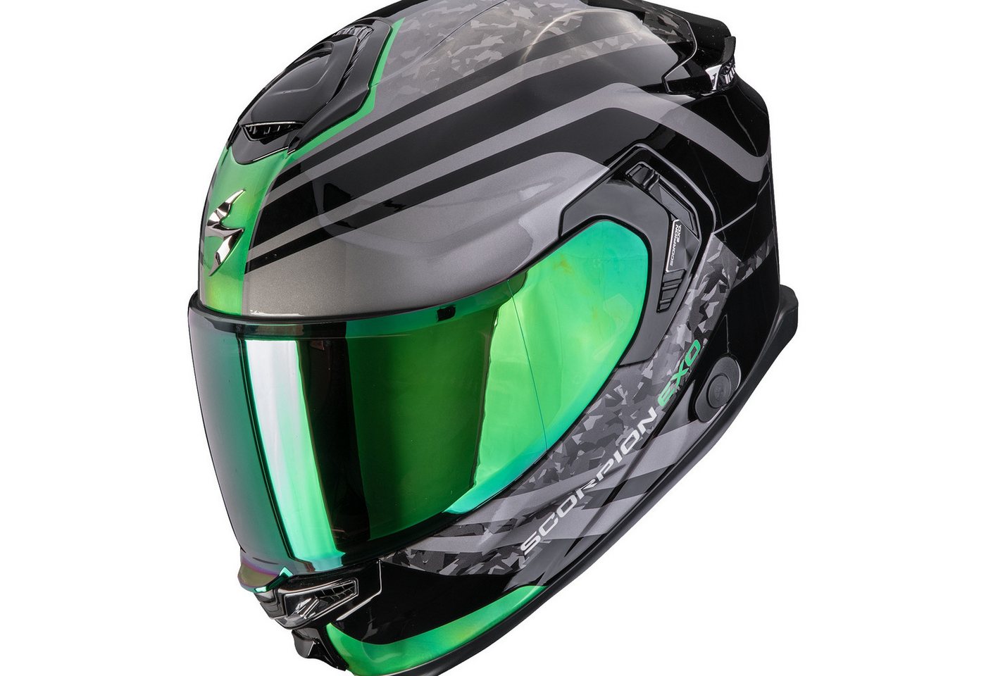 Scorpion Exo Motorradhelm Scorpion Exo-GT SP Air Arten Integralhelm Schwarz / Grün S (1er Set), integralhelm motorrad