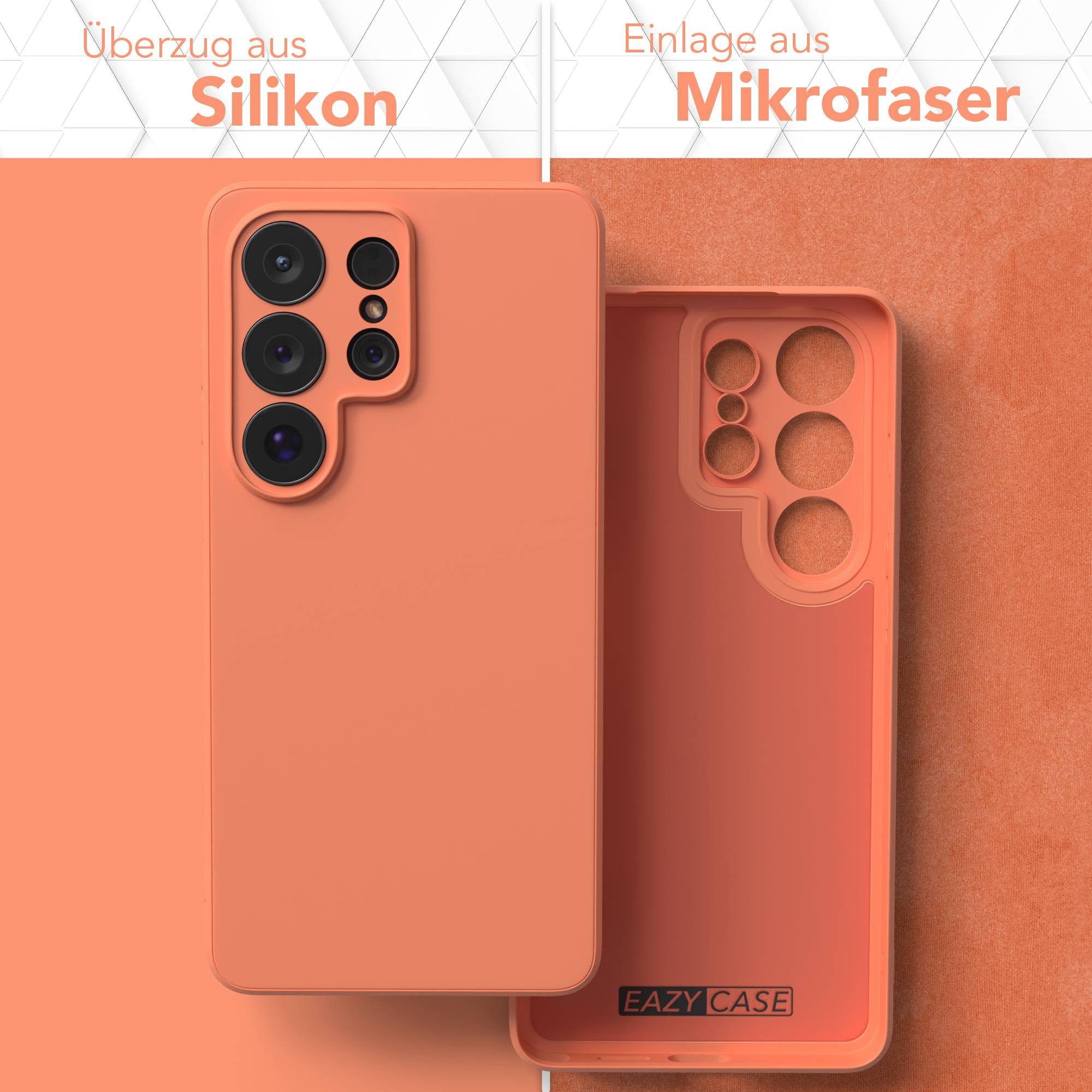 EAZY CASE Handyhülle TPU Hülle für Samsung Galaxy S26 Ultra 6,9 Zoll, Schutzhülle mit Kameraschutz Telefonhülle elastisch Bumper tpu Orange