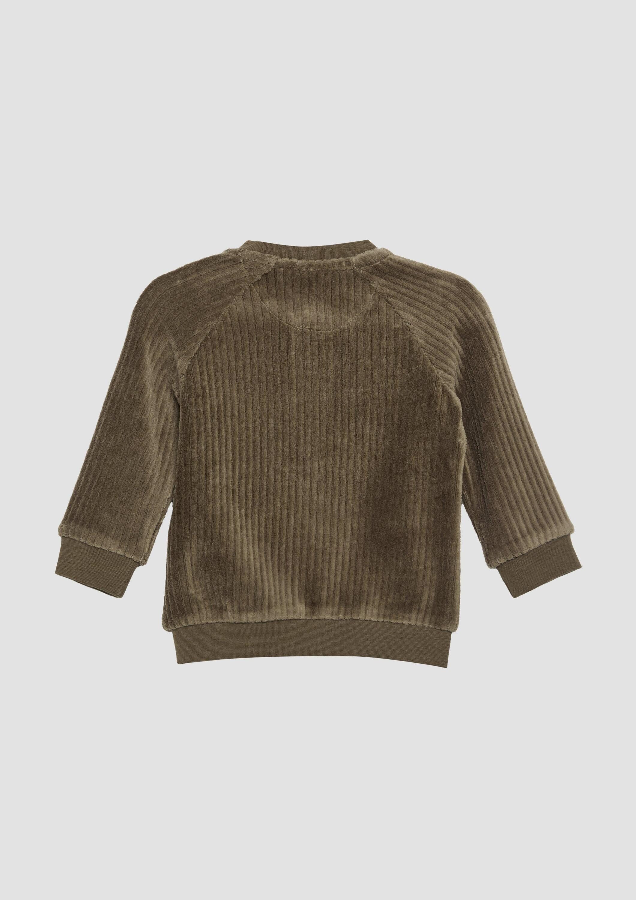 s.Oliver Sweatjacke Sweatshirt Jacke Sweatshirtjacke in Cordoptik