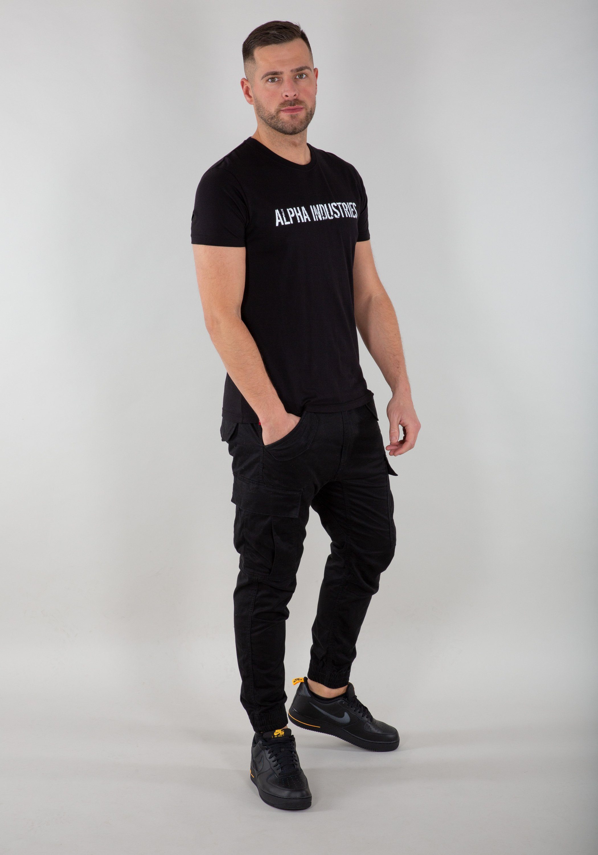 T-Shirt Industries Alpha Industries black Moto T Men T-Shirts - Alpha RBF