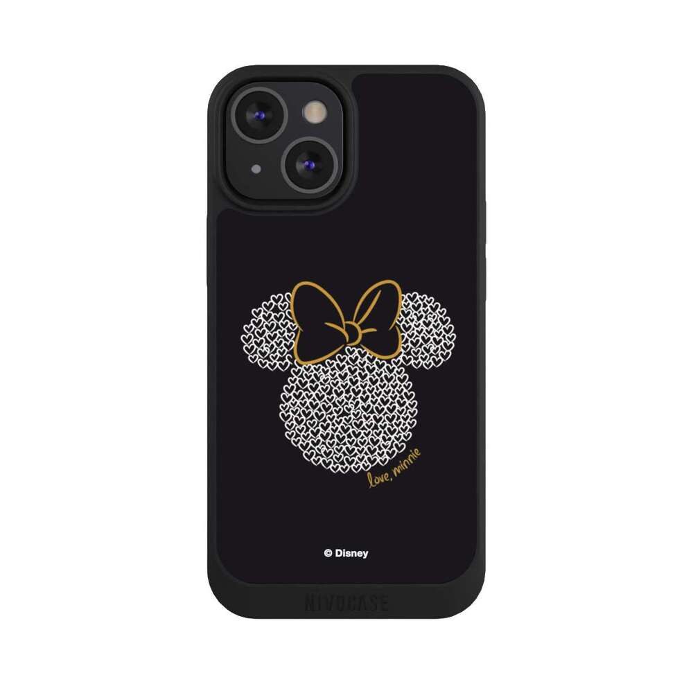NIVOCASE Handyhülle Minnie Mouse Disney Muster Minnie Black and White, Apple iPhone 13 Mini Handyhülle Hülle NIVOpure Case Schwarz