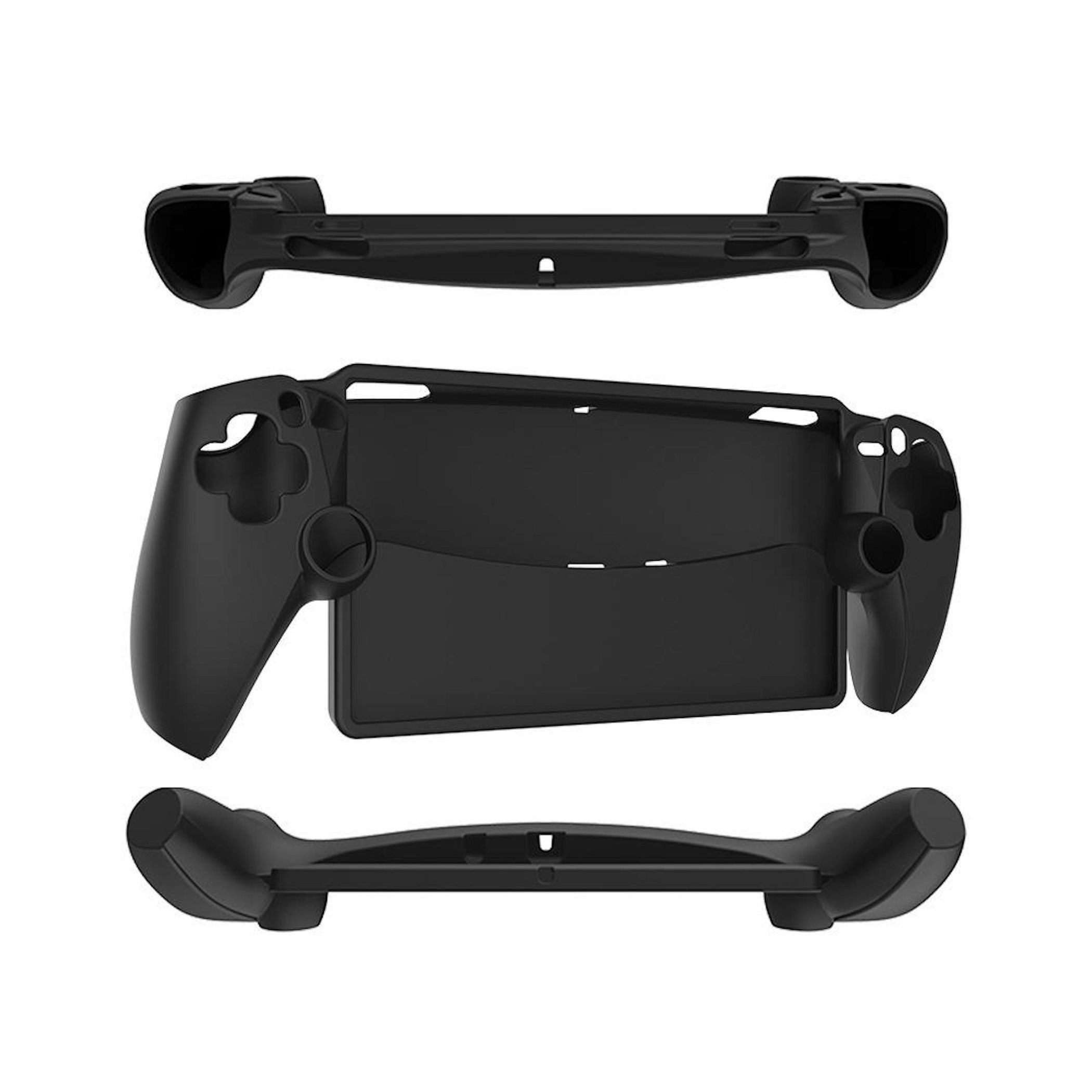 Wigento Handyhülle Für Sony PS5 Silikon Schutzgehäuse Konsole Schwarz, Rutschfest, Kratzfest, Passgenau