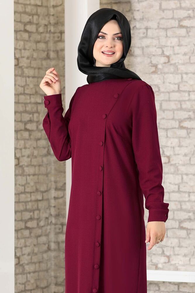 Modavitrini Hemdblusenkleid Abaya mit Knöpfen Hijab günstig online kaufen