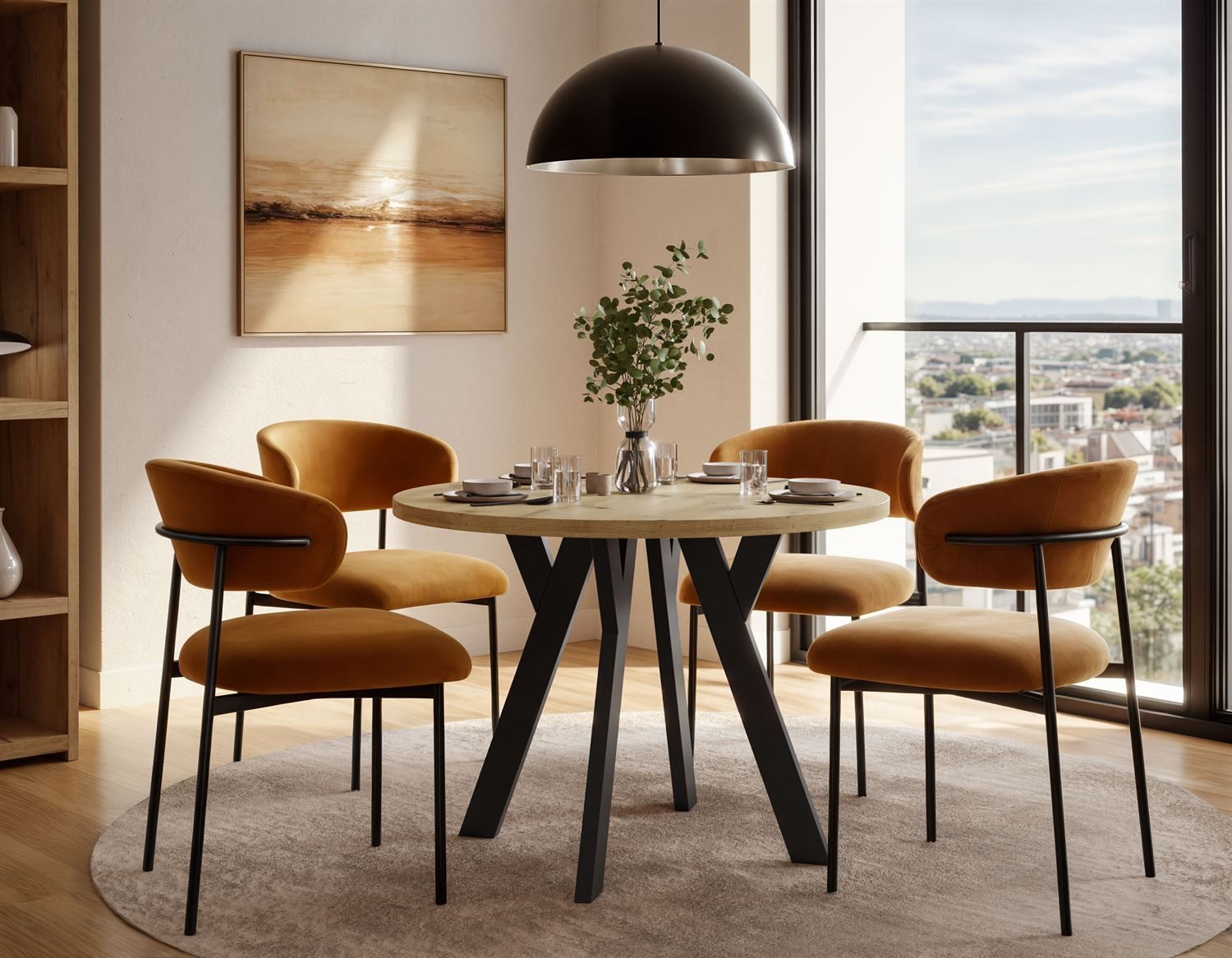 Lookway Esstisch VOLTA LOFT Runder ausziehbarer günstig online kaufen