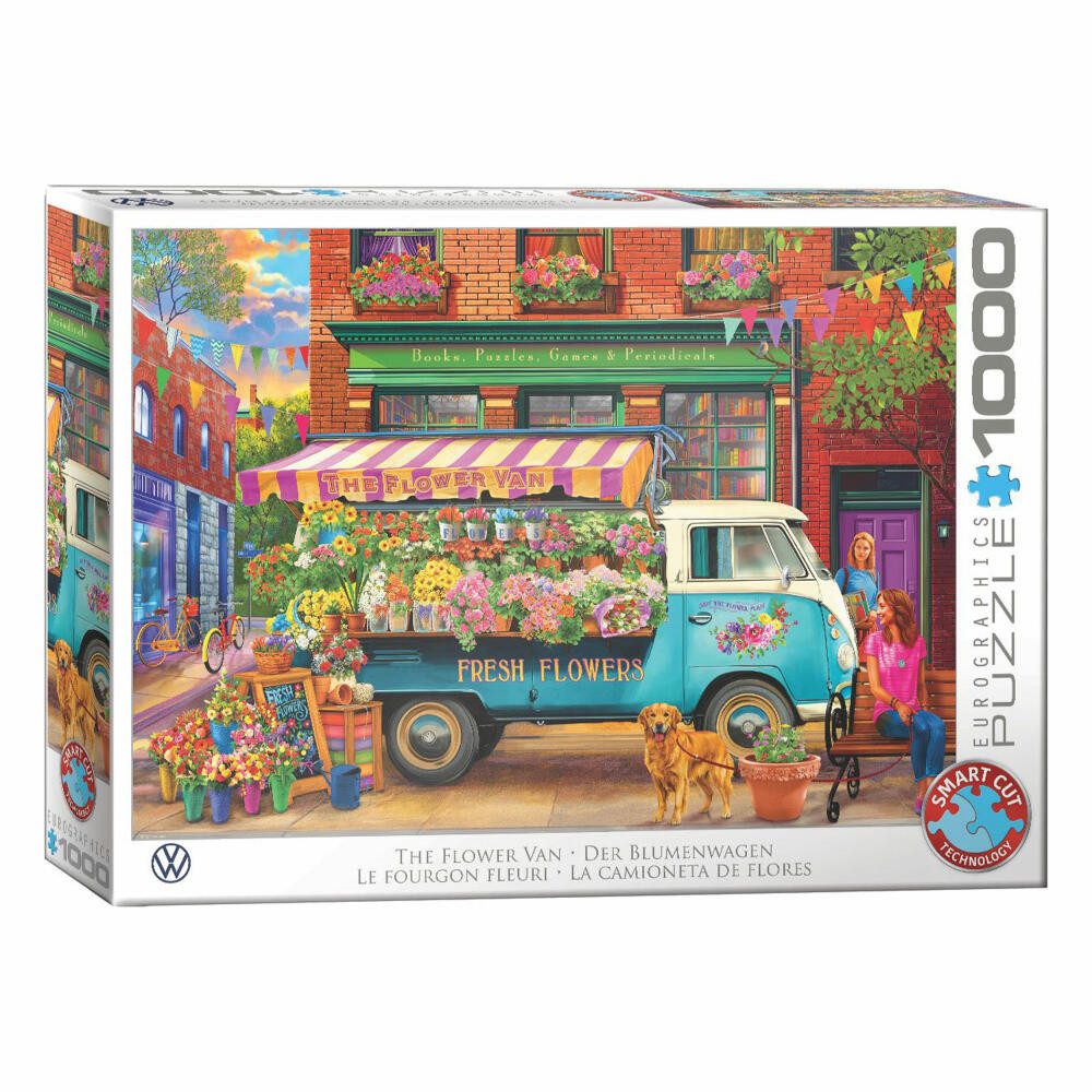 EUROGRAPHICS Puzzle Der Blumenwagen- Chris Bigelow, 1000 Puzzleteile