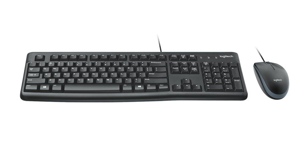 Logitech MK120 mit Kabel schwarz 920-002540 Tastatur- und Maus-Set – Bild 2 von 5
