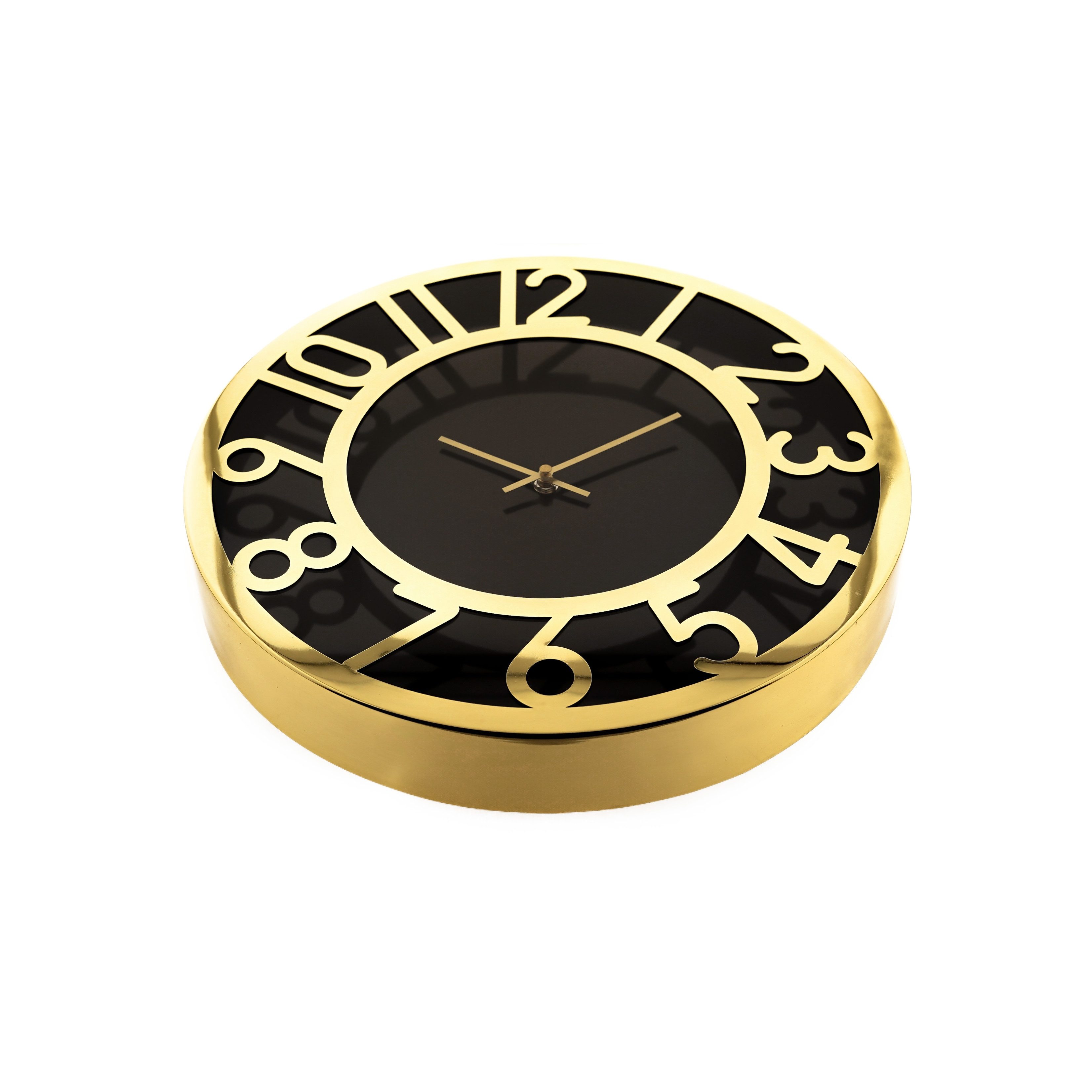 Almina Wanduhr Wanduhr in Schwarz/Gold mit günstig online kaufen