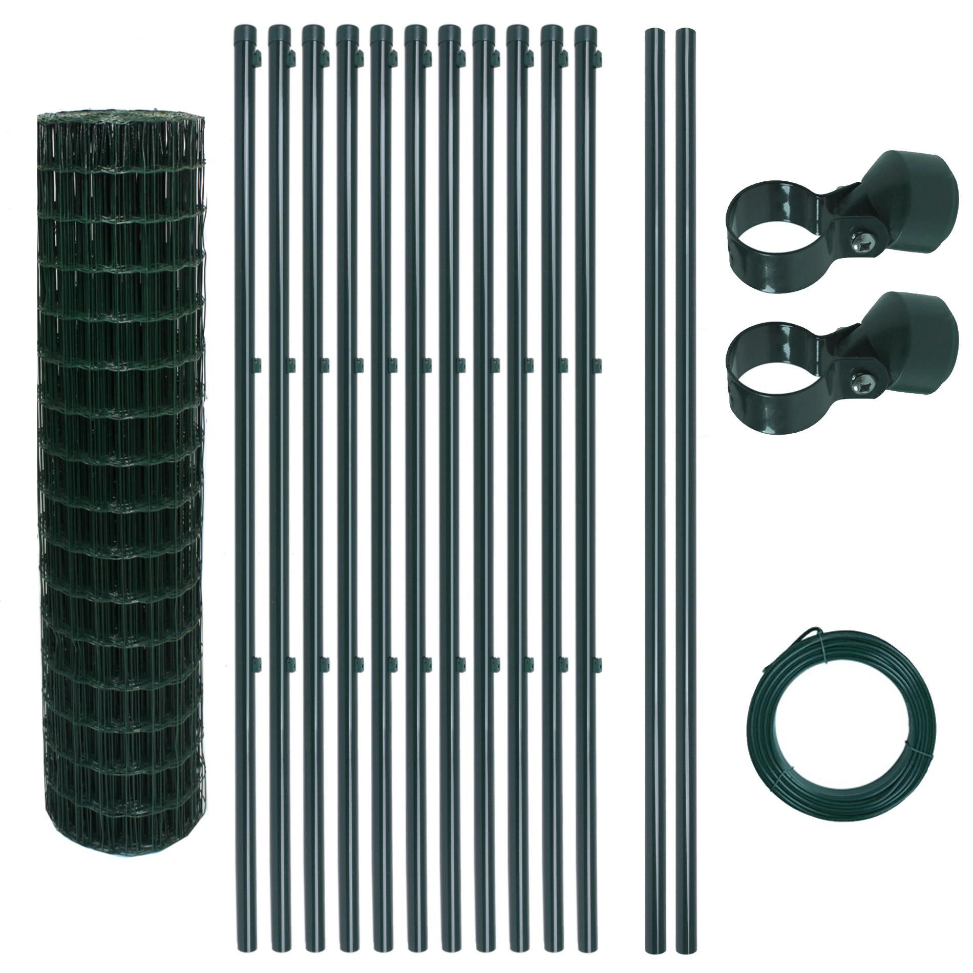 ESTEXO Gartenzaun Schweißgitterzaun Komplettset 1,2 x 25m Zaunset Zaun mit Pfosten Set