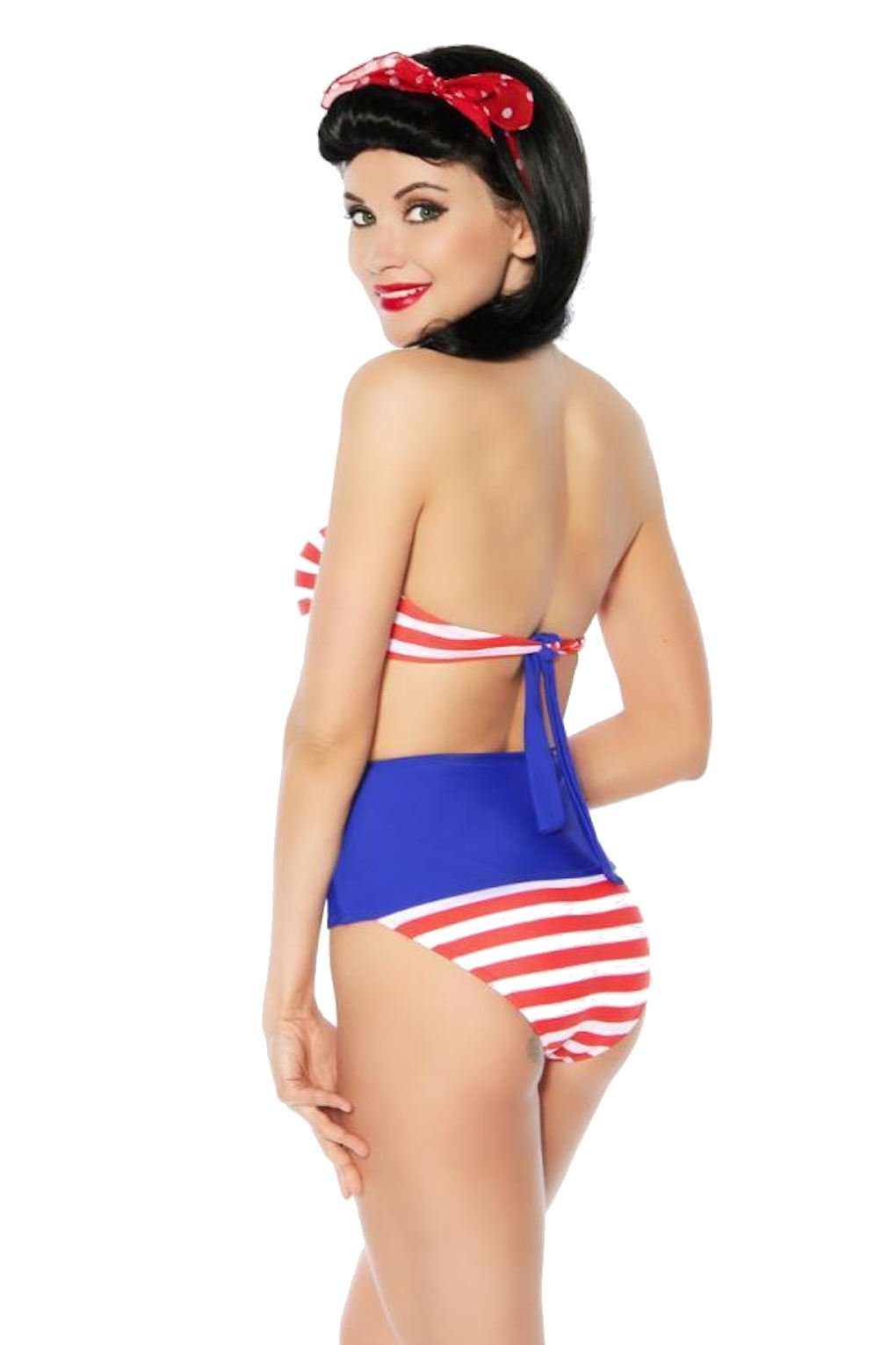 Samegame Bandeau-Bikini Vintage Marine Push-Up Bandeau-Bikini günstig online kaufen