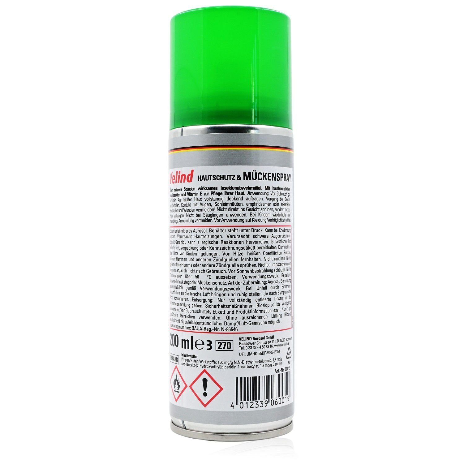 Velind Mückenspray, Insektenspray und Hautschutz 200 ml