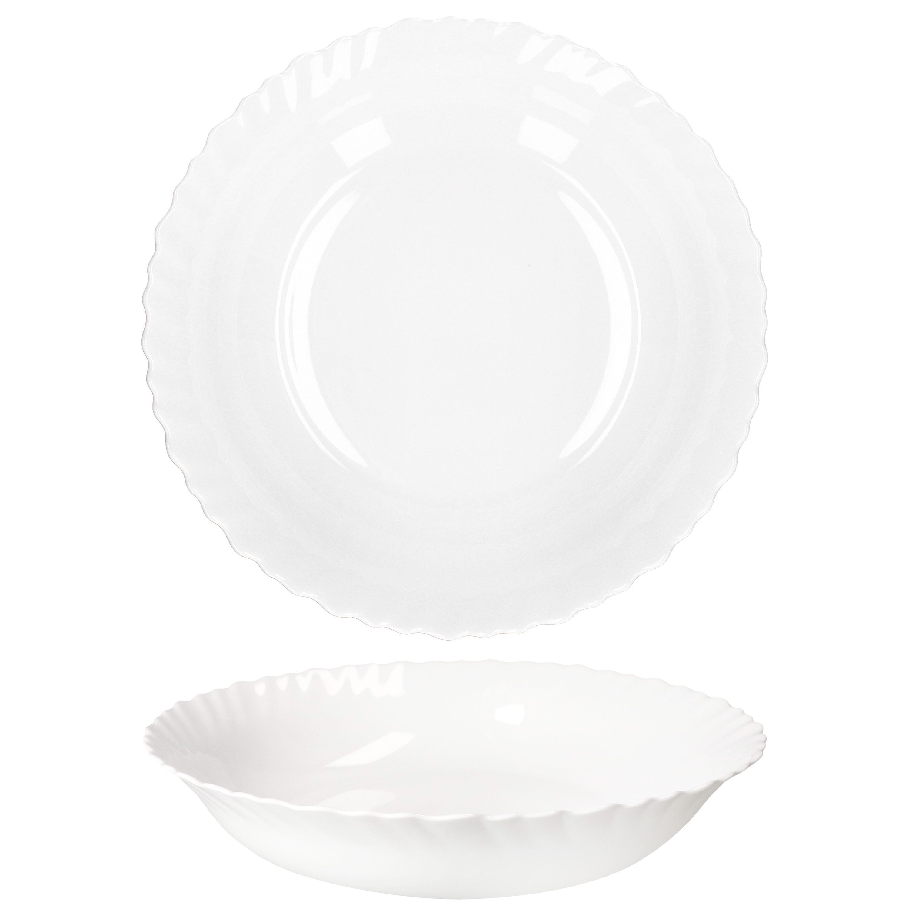 MamboCat Rührschüssel 2x Servierschale Arkona Ø28cm Opalglas weiß Salat-Schüssel, Glas – Bild 4 von 5