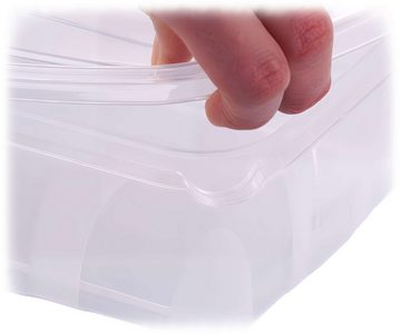 Logiplast Aufbewahrungsbox 10 Stück Aufbewahrungsboxen 0,7L Volumen 164 x 118 x 52 mm (Spar-Set, 10 Stück), lebensmittelecht, als Gefrierdose geeignet, spülmaschinenfest