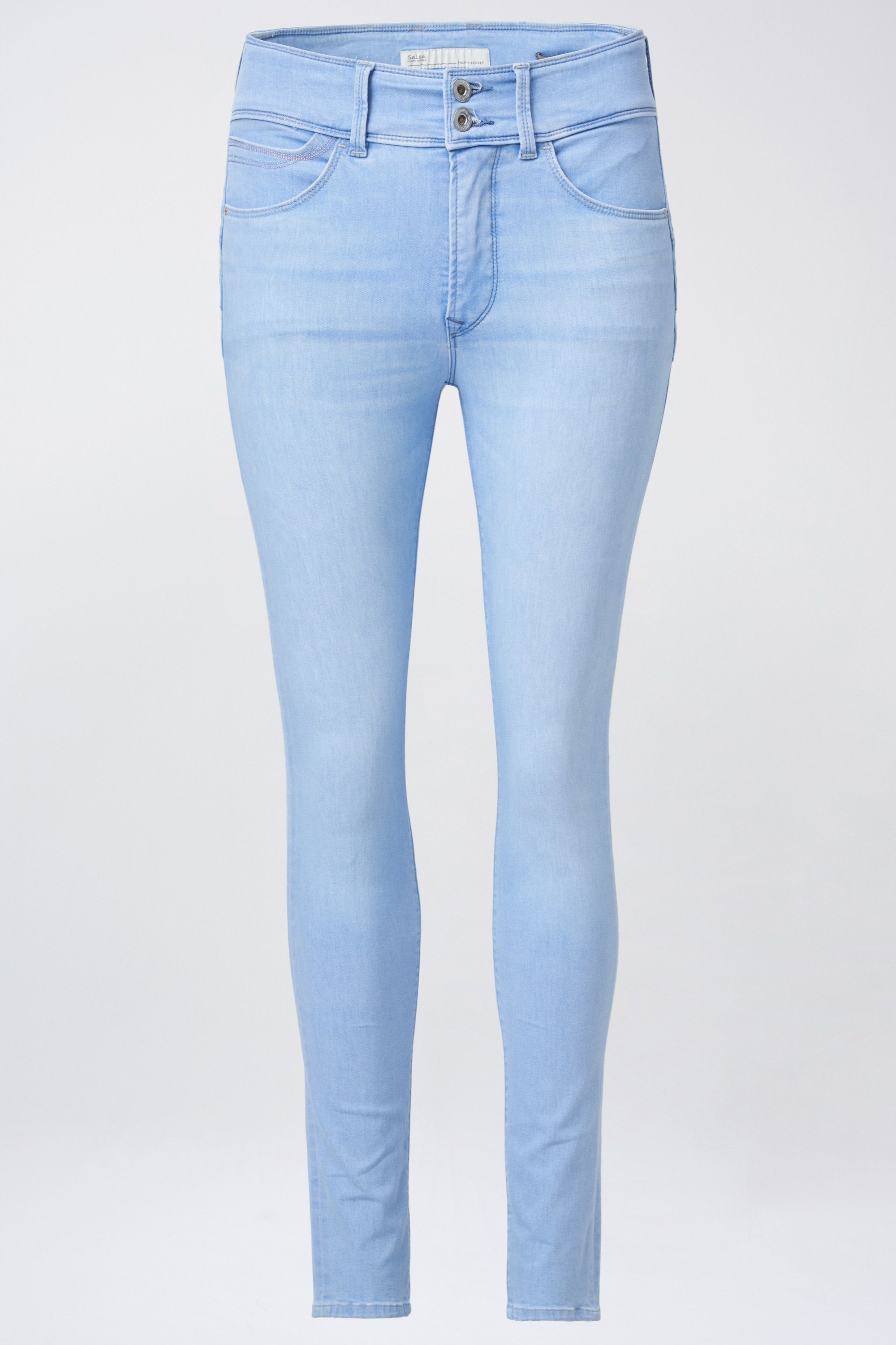 Stretch-Jeans SALSA JEANS SECRET PUSH IN light blue 126355.8502