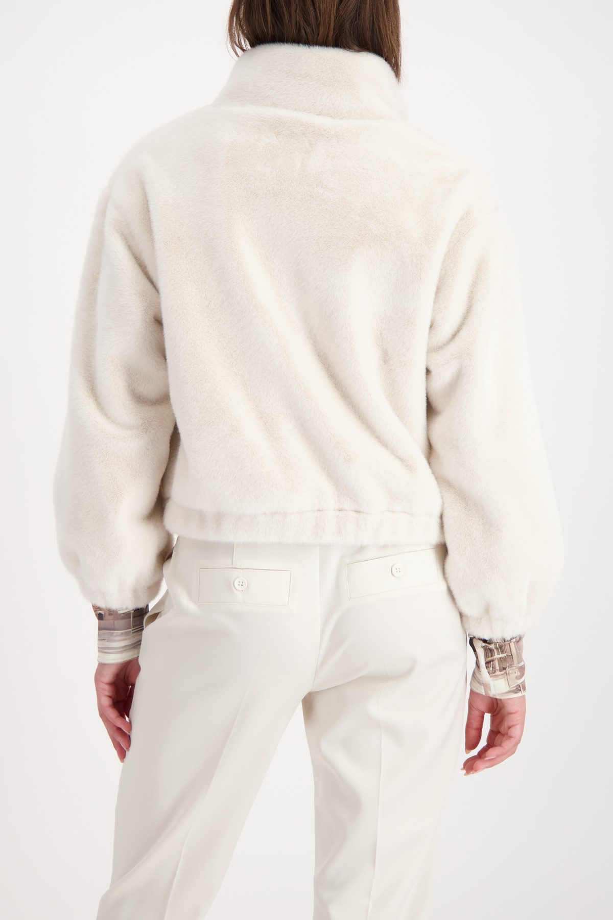 Monari Fellimitatjacke Jacke fake fur Regular fit mit Stehkragen