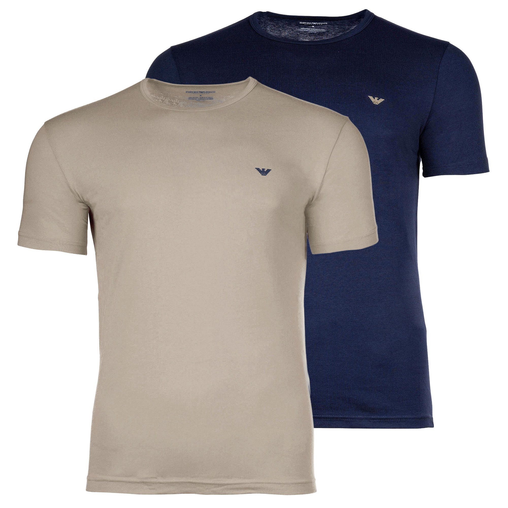 Emporio Armani T-Shirt Herren T-Shirt 2er Pack Baumwolle ENDURANCE (Packung, 2er Pack)