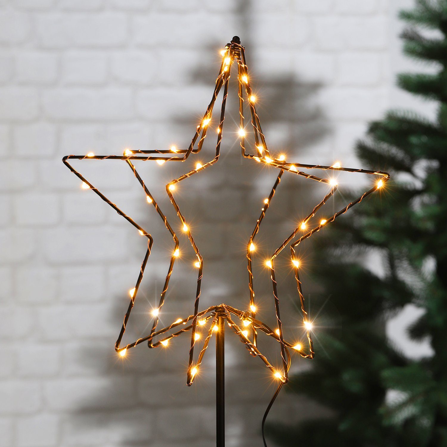 Mojawo Lichtervorhang LED 3D Weihnachtsstern Weihnachtsbeleuchtung günstig online kaufen