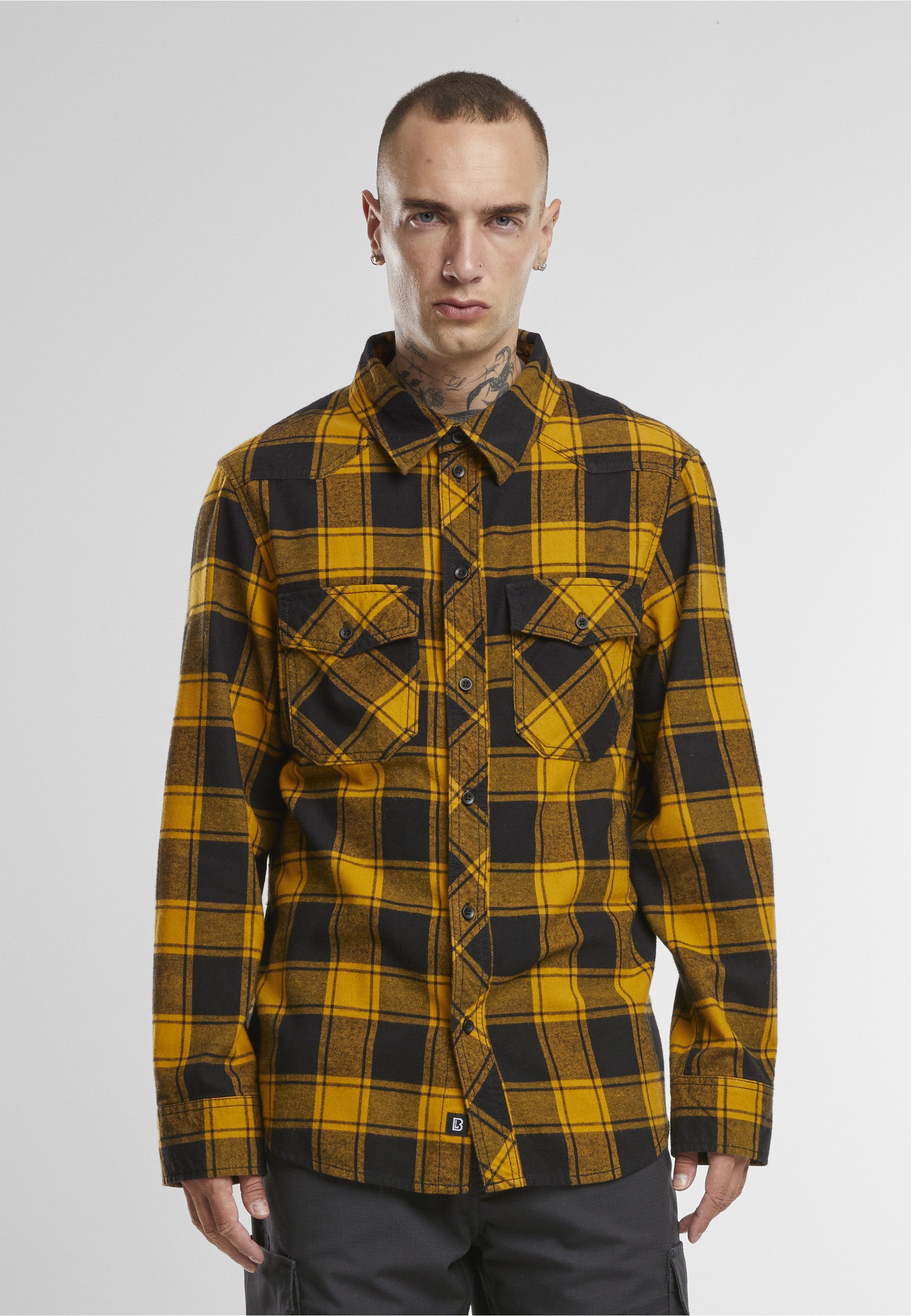 Brandit Langarmhemd Brandit Herren Checked Shirt (1-tlg)