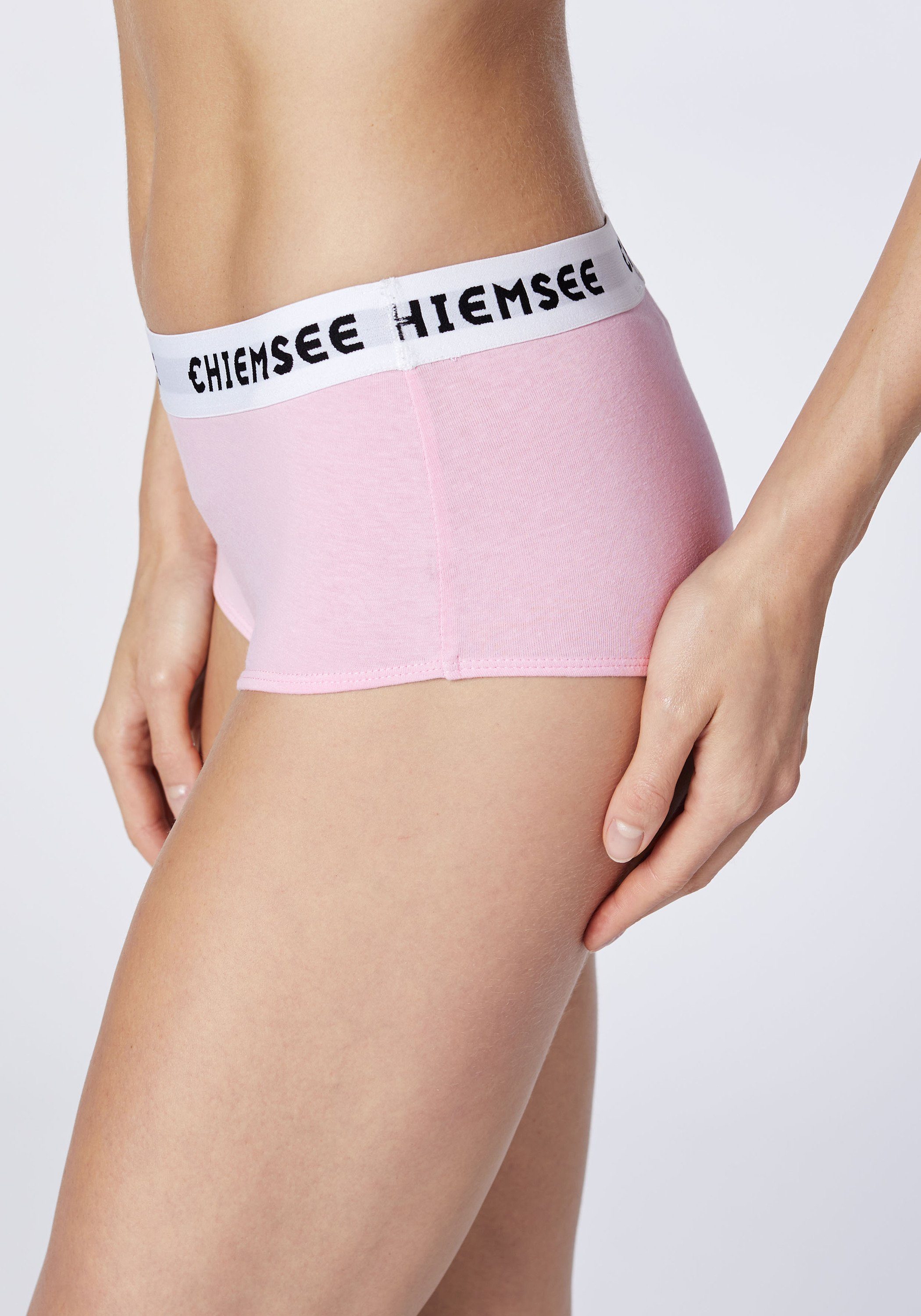 Hipster 3-St) (3er-Pack, 3 mit 3er-Pack Logo-Bund Chiemsee white/rosa Hipster-Panty