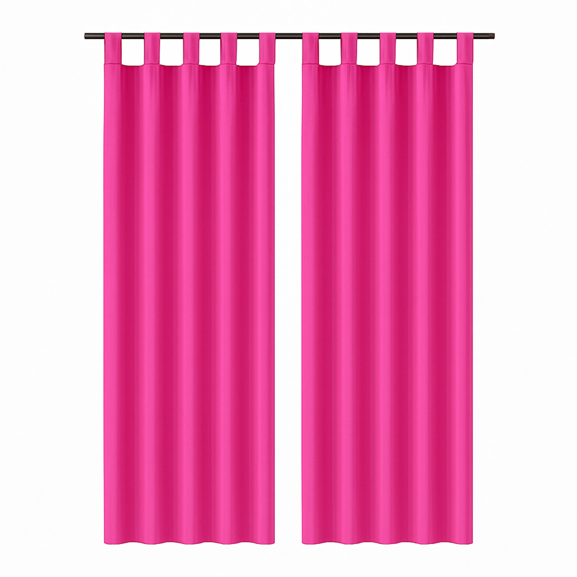 Bestlivings Gardine "Ellen" mit Schlaufen (2 St), Schlaufe, blickdicht, Polyester, einfarbig, modern, waschbar bei 30°C