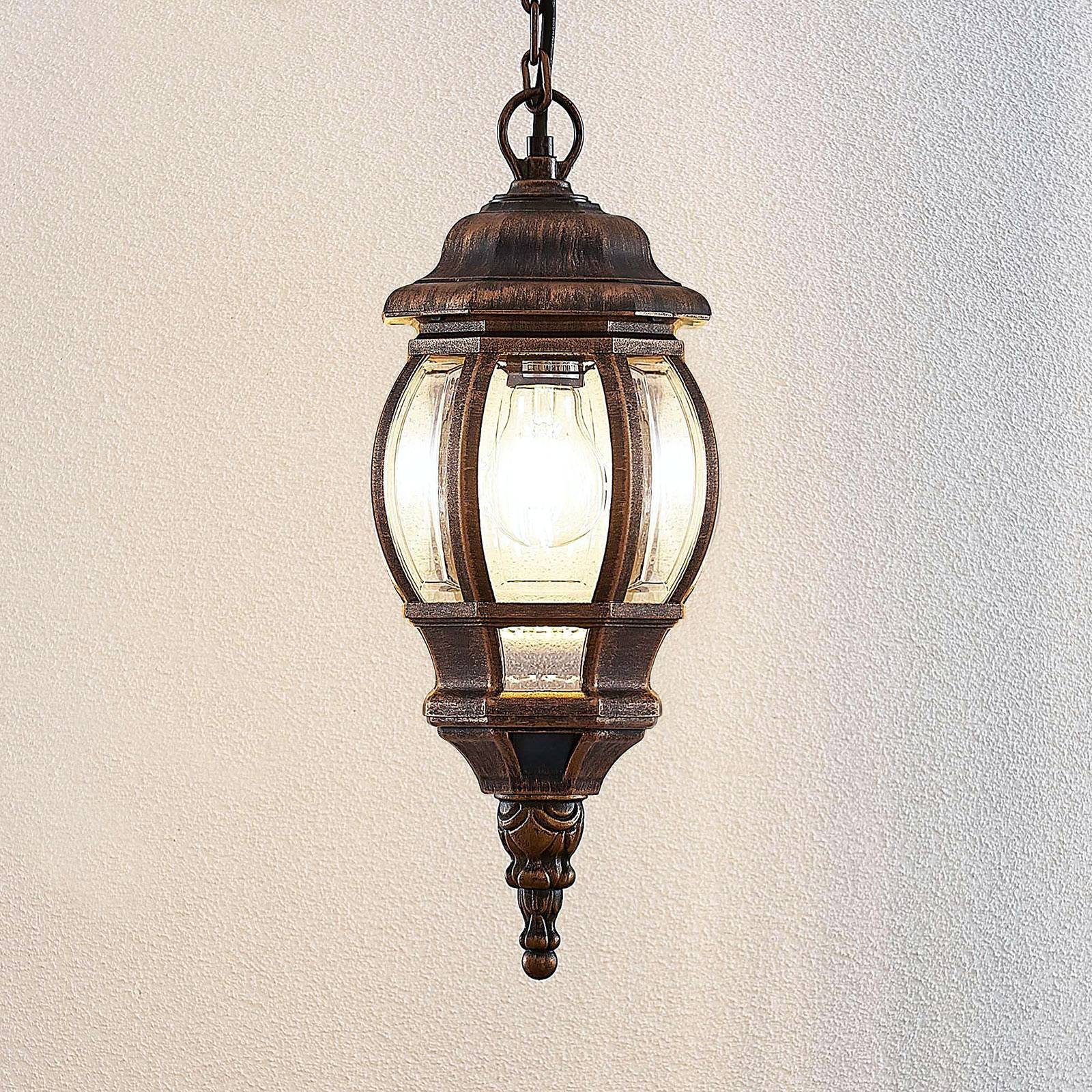 Lindby Hängeleuchten Nadesha, Kunststoff Gold / Messing IP44, 1 x 60 W