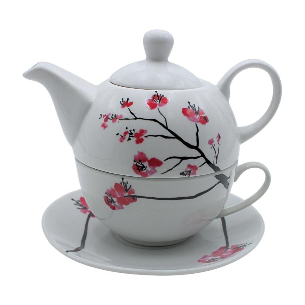 Dekohelden24 Teekanne Чайники in verschiedenen Вариантыn, (Tea-for-One), Japanischer Stil, romantisches Design, kompakt