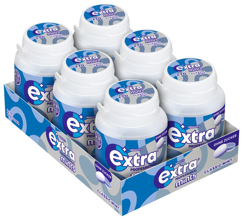 Mars Süßigkeit EXTRA PROFESSIONAL Mints Dose Classic Mint 6x70 Dragees