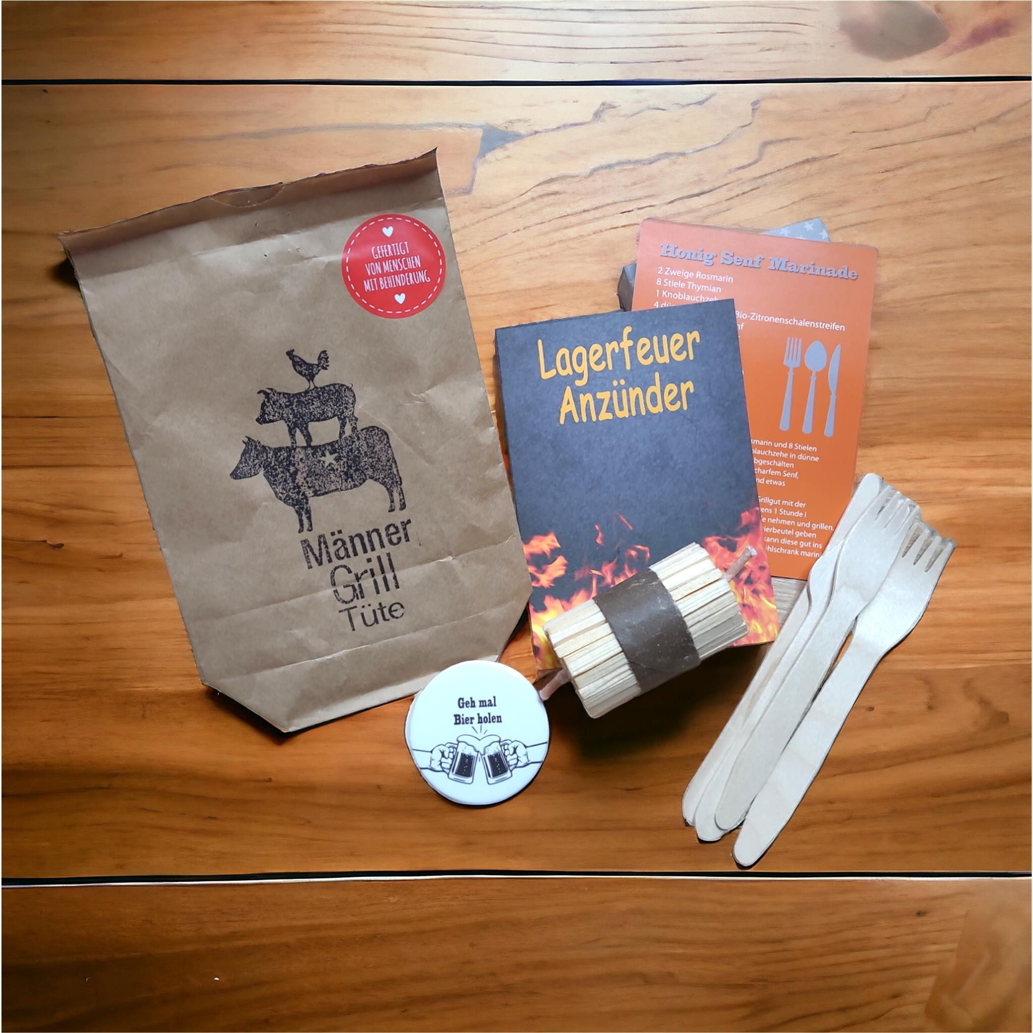 Wunderle Wundertüte Männer Grill Wundertüte für perfekte Grillabende, Mitbringsel, Geschenk, Geschenkidee zum Grillen Essen, für Männer