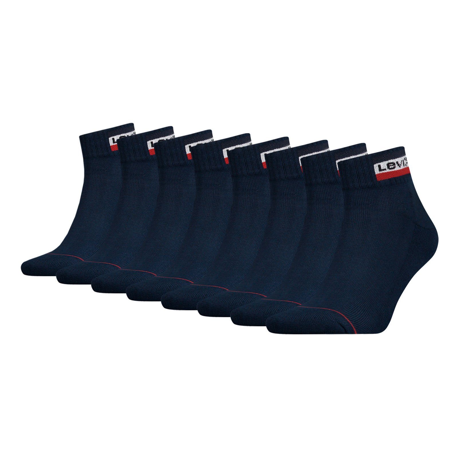 Levi's® Kurzsocken Mid Cut (4-Paar) mit weicher Frottee-Sohle günstig online kaufen