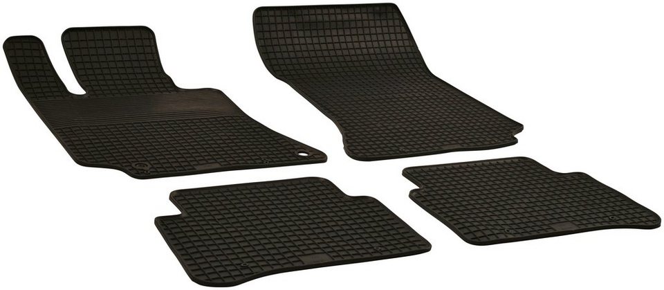 WALSER Passform-Fußmatten (4 St), für Mercedes E-Klasse Stufenheck, für  Mercedes-Benz E-Klasse (W212) 01/2009-12/2016