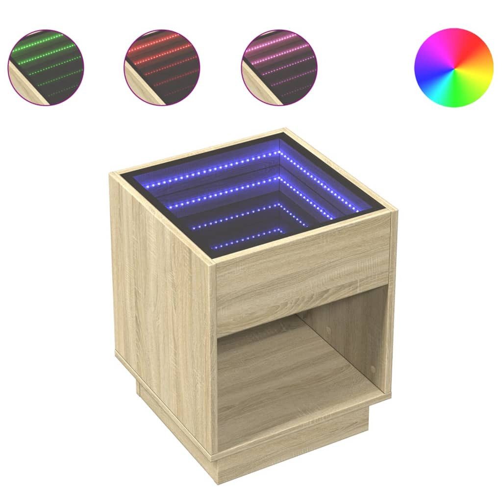 vidaXL Nachttisch Nachttisch mit Infinity-LED Sonoma-Eiche günstig online kaufen