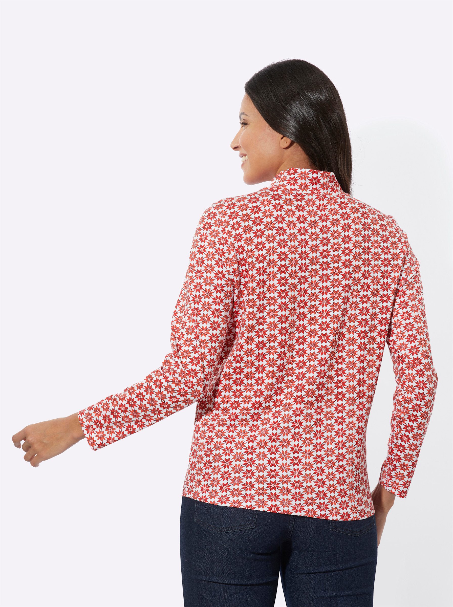 Sieh an! T-Shirt Stehkragenshirt . günstig online kaufen