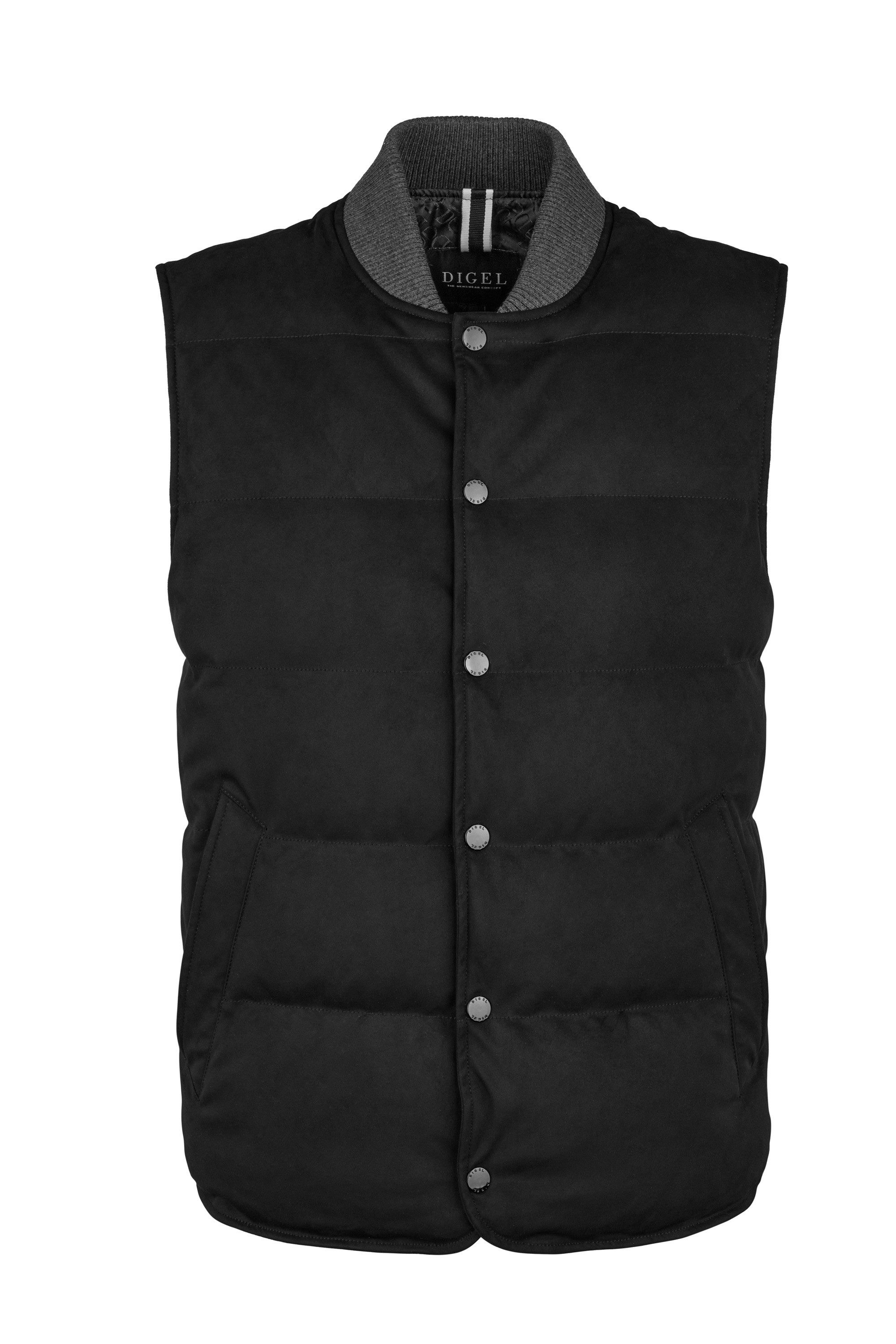 Digel Steppweste Erie (1-tlg) Doppelt gerautes Suede, Sorona® Fiber Down Füllung, wasserabweisend