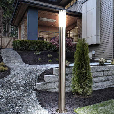 etc-shop LED Außen-Stehlampe, Leuchtmittel inklusive, Warmweiß, LED Außenleuchten Stehlampe Garten Wegeleuchte Steckdosen H 110 cm