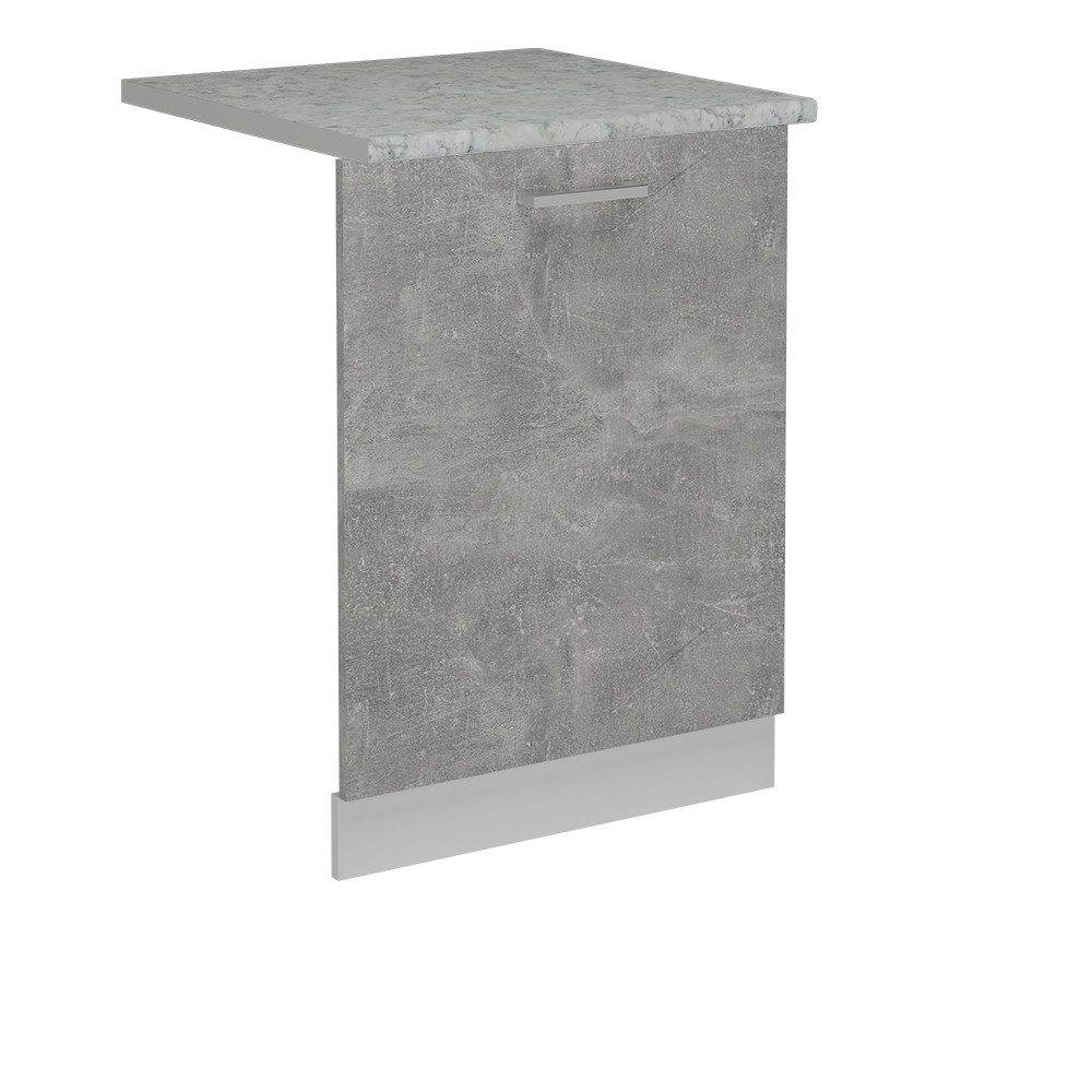 Vicco Frontblende R-Line, Beton/Weiß, 60 cm, AP Marmor