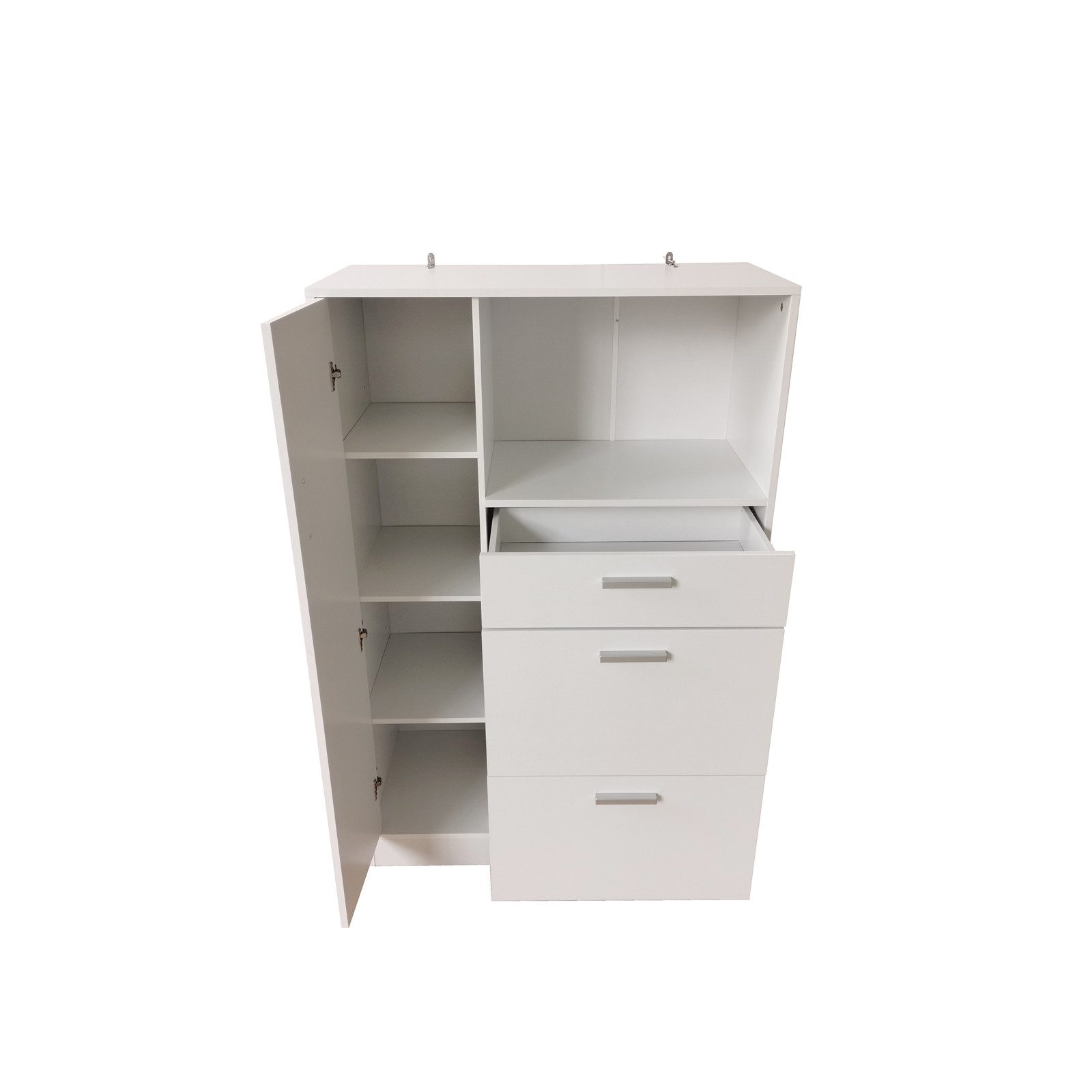 HTI-Line Küchenbuffet Küchenschrank Kombi L Blanca (Stück, 1-St., 1 Küchenschrank Kombi L Blanca) Küchenbuffet Mehrzweckschrank Mikrowellenschrank