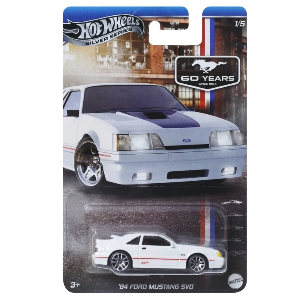 Hot Wheels Spielzeug-Rennwagen Ford Mustang SVO 1984 JBY50 Hot Wheels Silver Series Fahrzeug