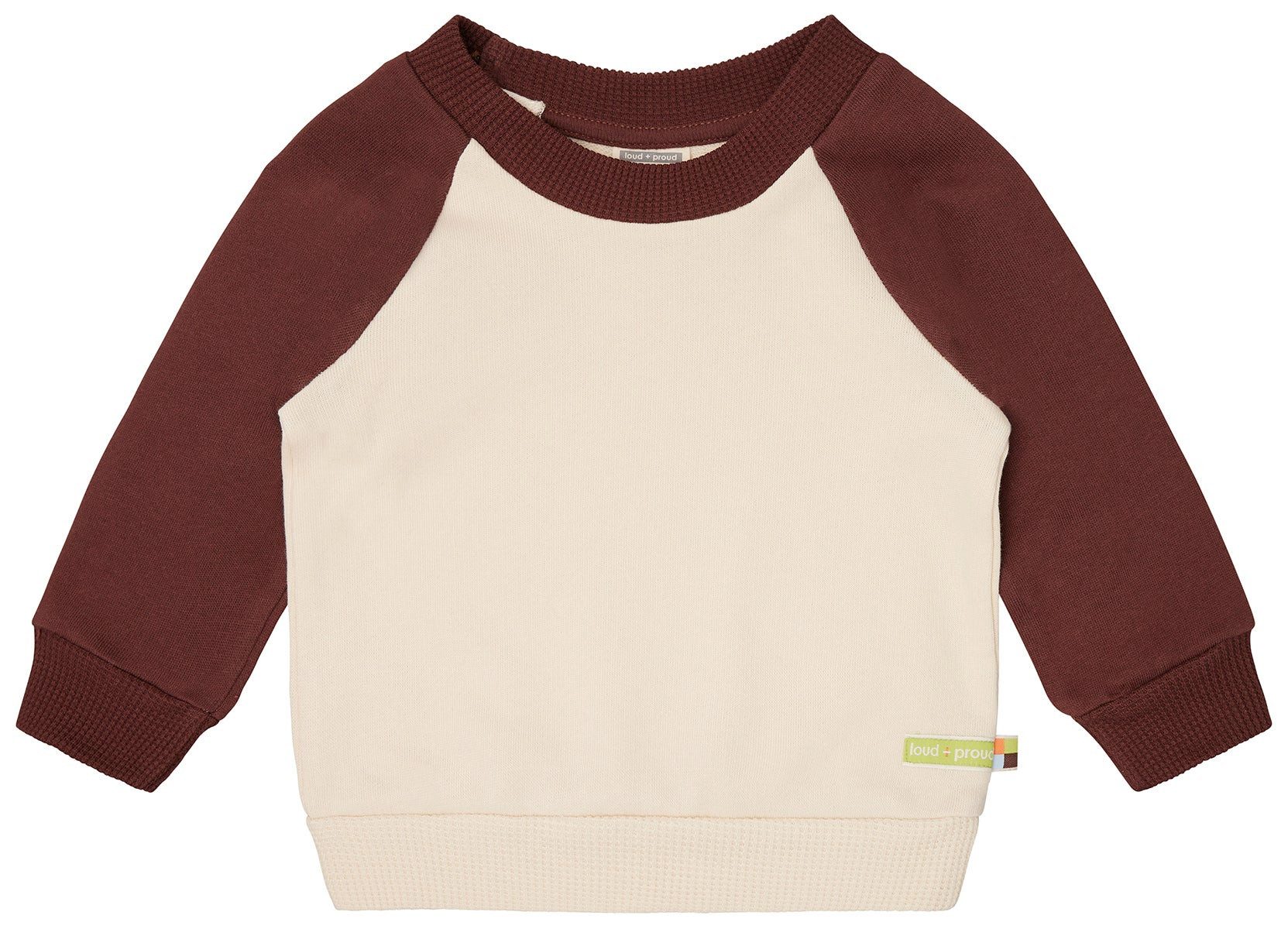 loud + proud Sweatshirt mit Raglanärmeln Biobaumwolle, GOTS