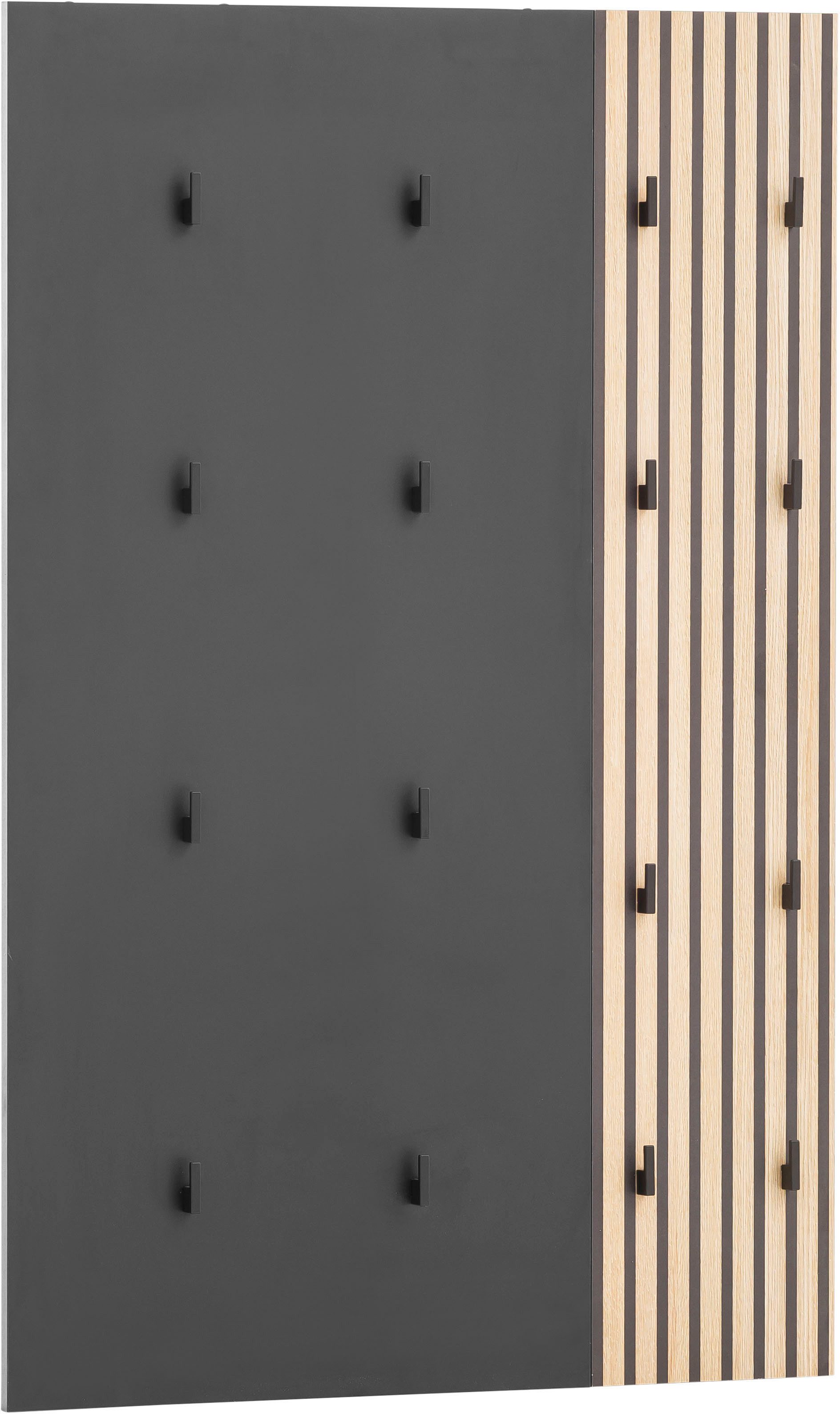 Schildmeyer Garderobenpaneel Alexa, Breite 73 cm made in Germany, Mit Akustikprint, 16 Kleiderhaken