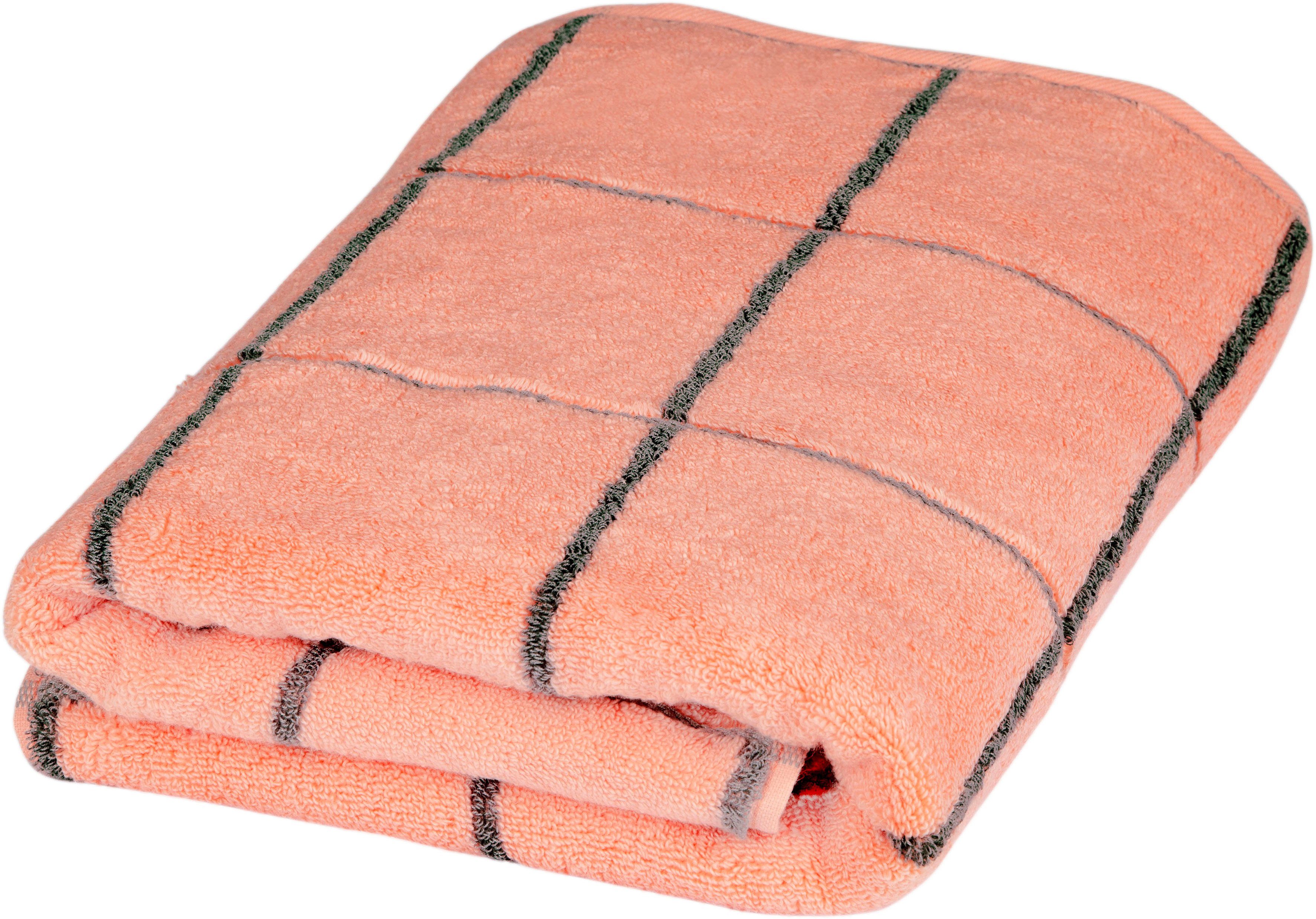 ROSS Duschtuch Cashmere Überkaro, Frottier (1-St), 100% Baumwolle, kariert, in modischen Karo Цвета(ов)