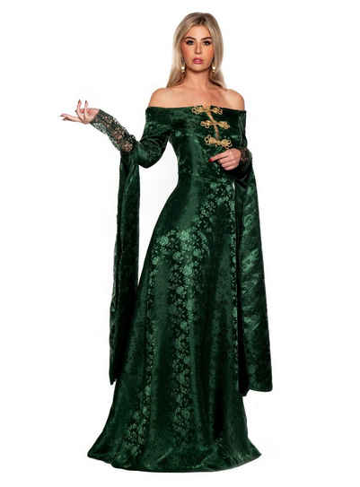 Underwraps Kostüm Irische Renaissance Lady Kostüm, Edles, grünes Renaissancekleid für edle, adlige Damen