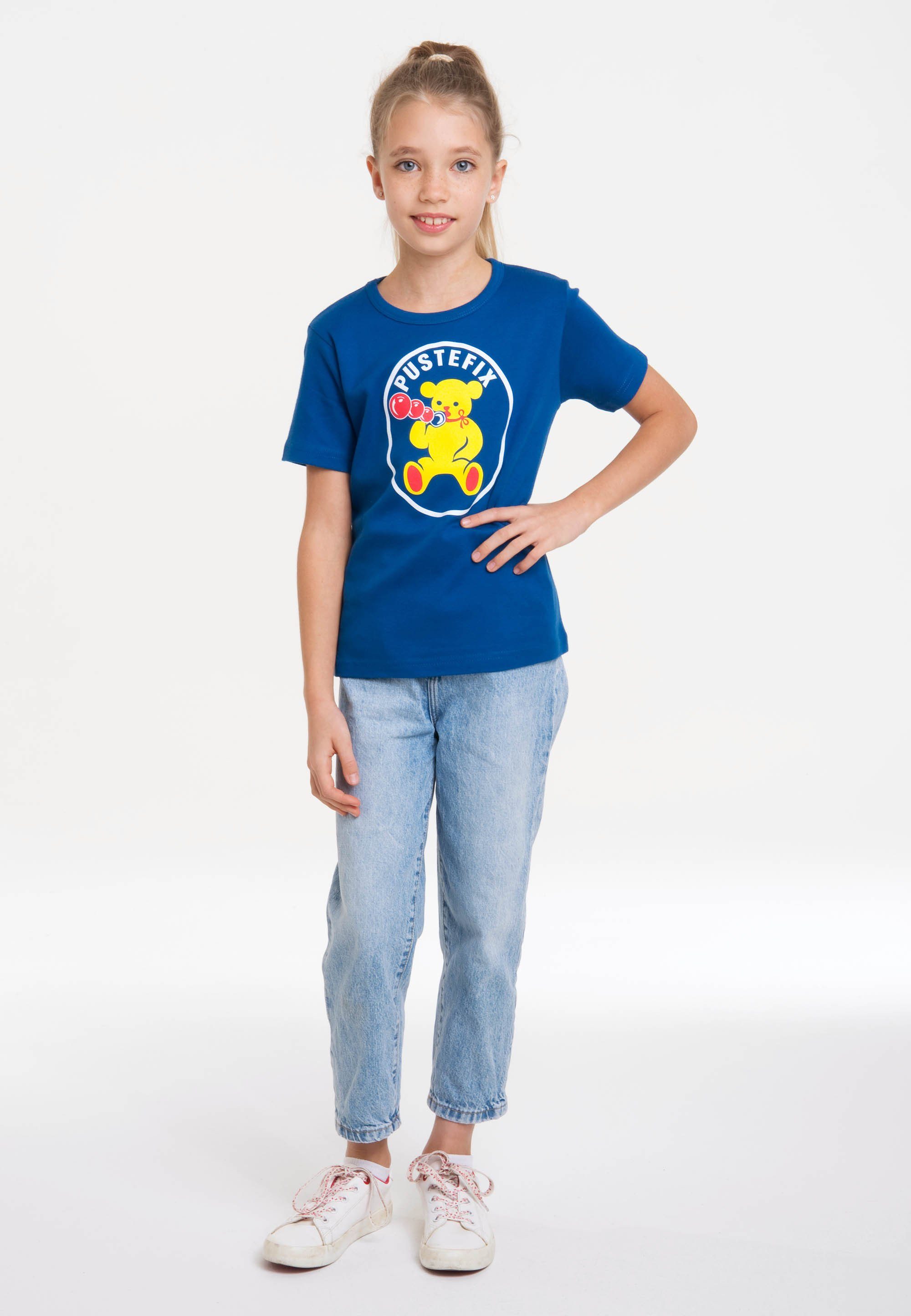 LOGOSHIRT T-Shirt Seifenblasen-Frontdruck mit Pustefix