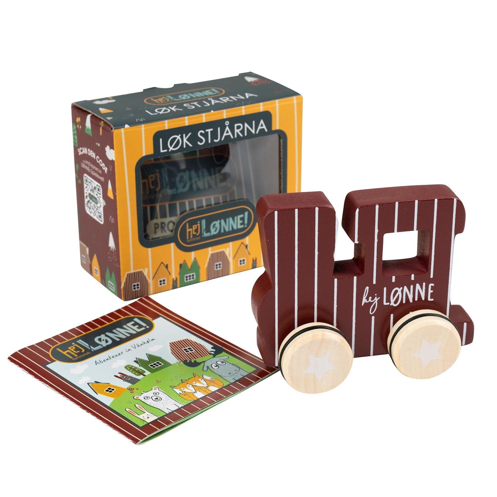 Hej Lønne Greifspielzeug Greifling Baby Spielzeug, Spielzeug aus Holz zum Greifen, Schieben und Spielen
