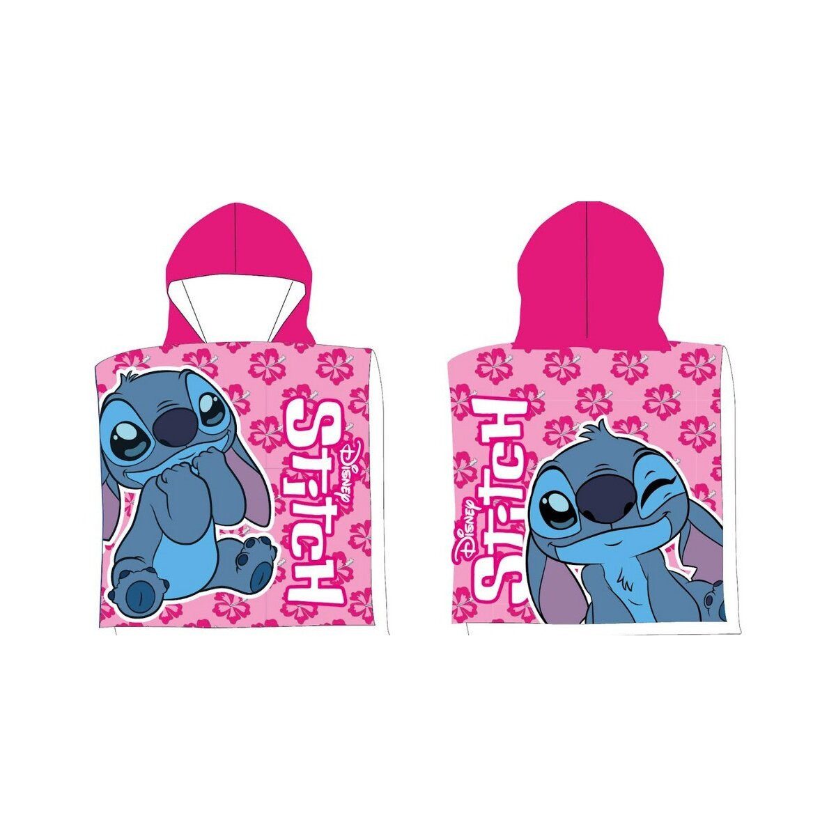 Disney Poncho Lilo & Stitch Pink Wink Poncho 50x100