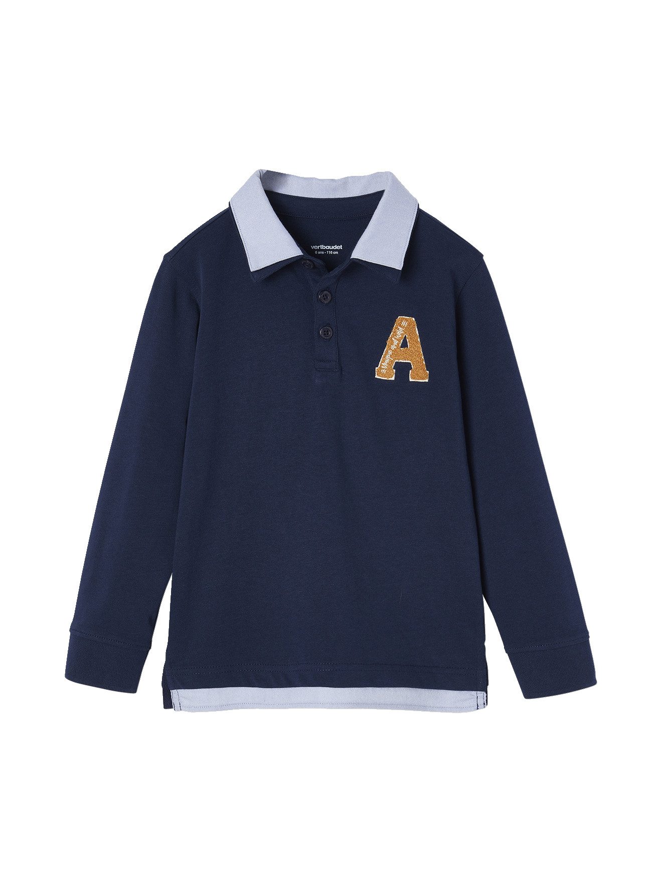 Langarm-Poloshirt Jungen Poloshirt mit Lageneffekt