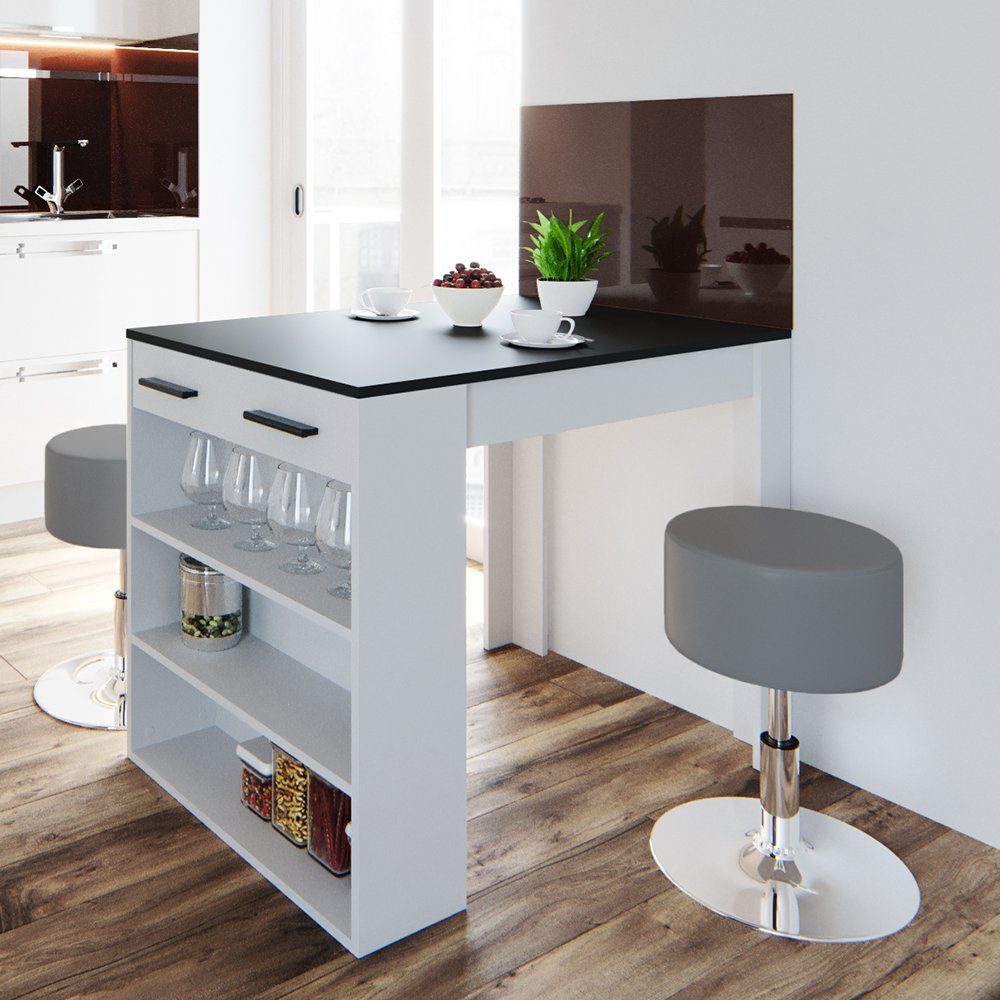 Vicco Bartisch Repose, Anthrazit/Weiß/Weiß, 67 x 100 cm (1-St)