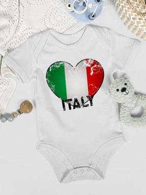 Shirtracer Shirtbody Italien Herz Vintage Baby Länder Wappen