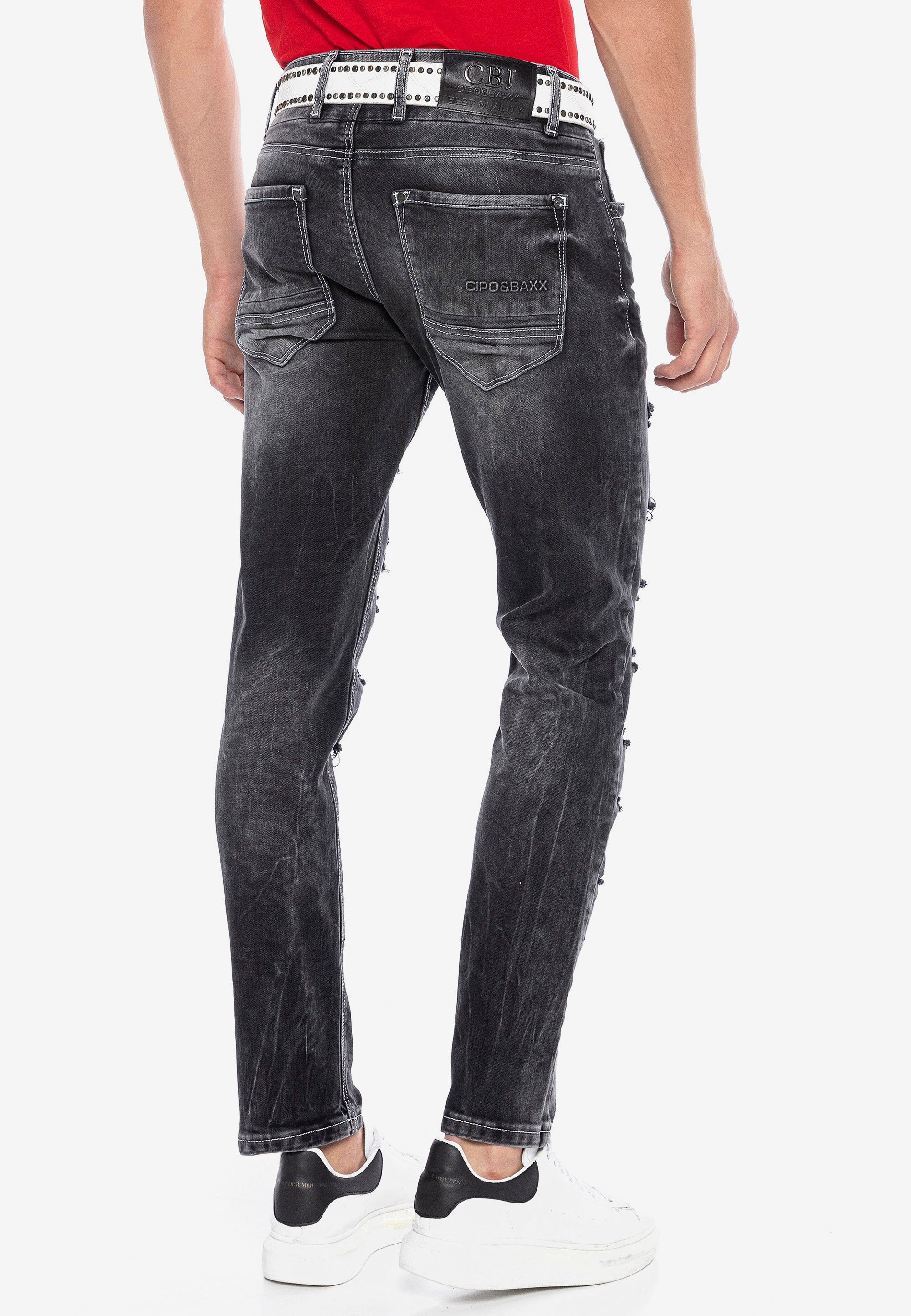 Jeans Rissdetails mit & großen Cipo Baxx Bequeme