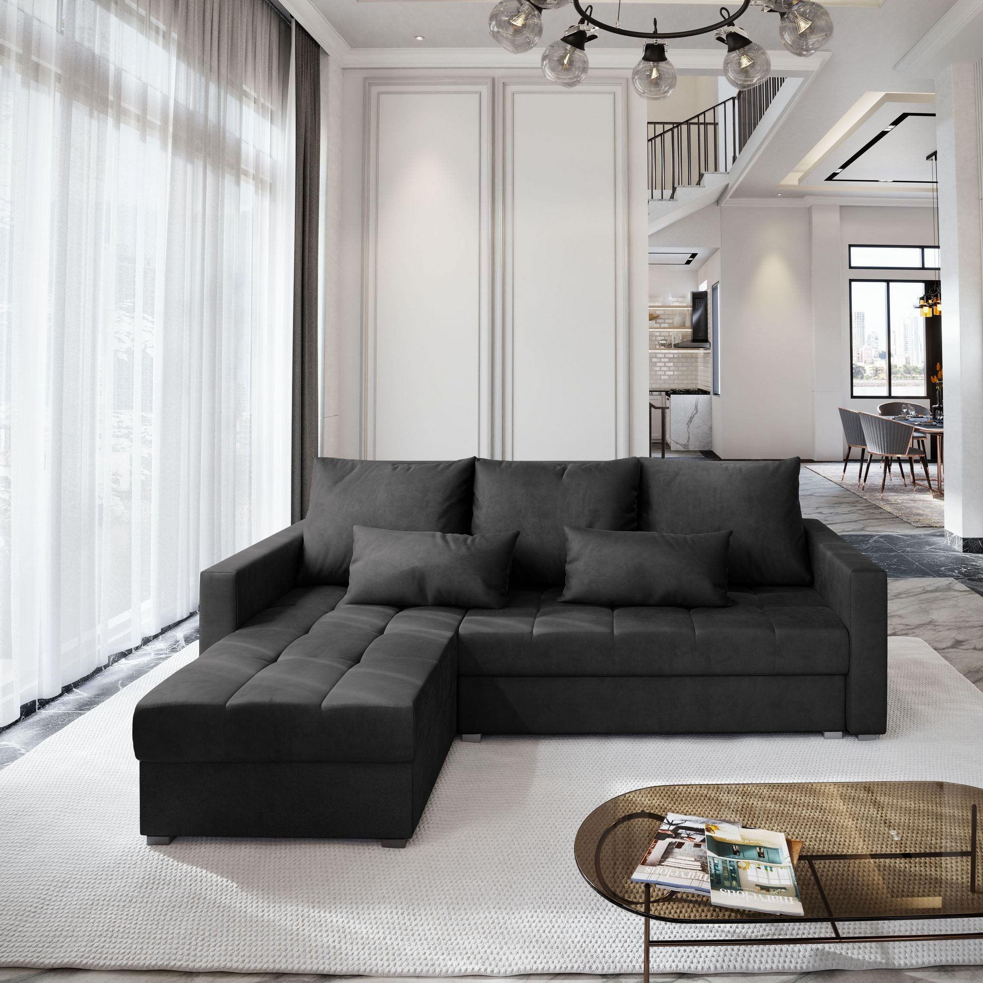Masseno Ecksofa KOS mit Schlaffunktion L-Form, günstig online kaufen