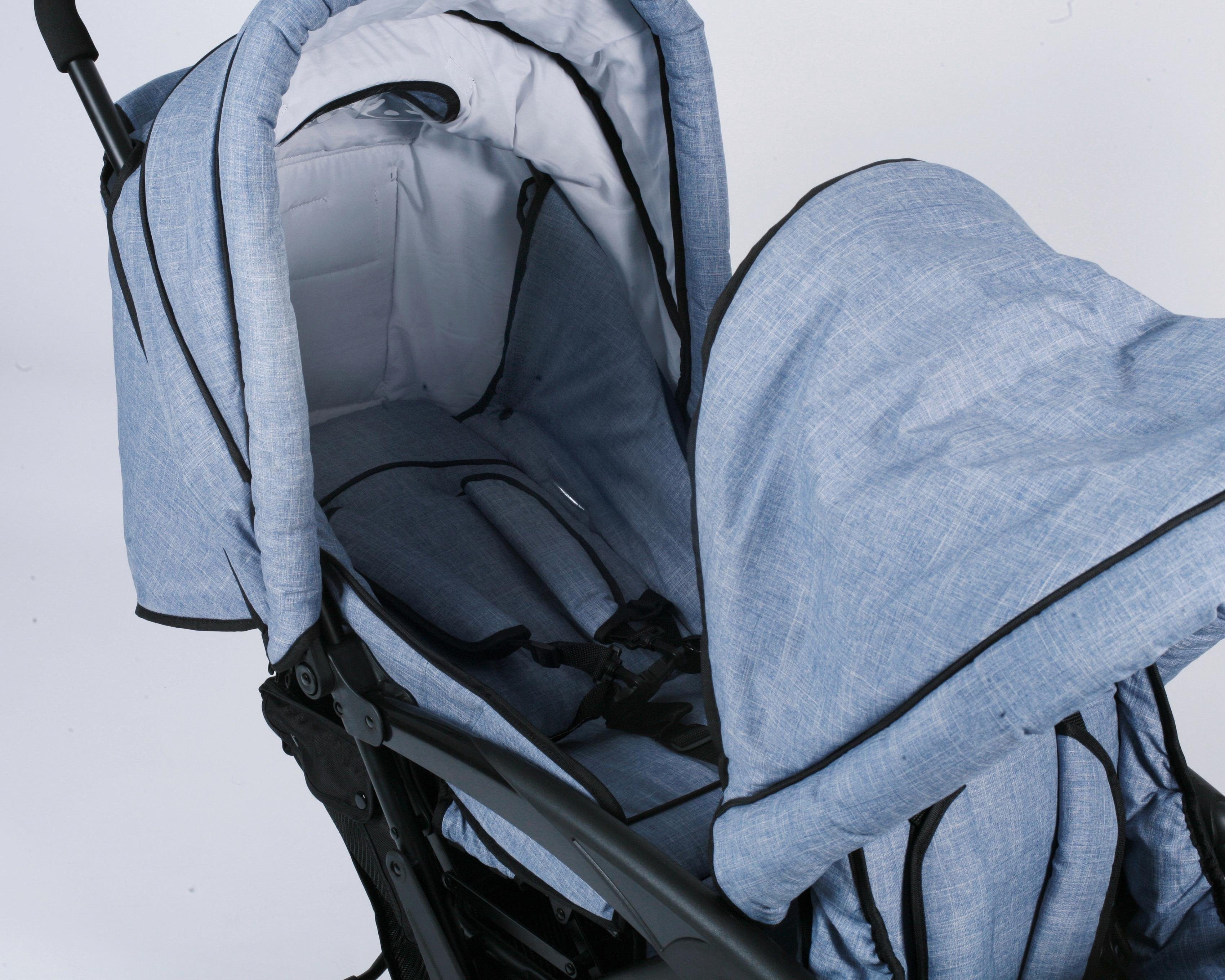 CHIC4BABY Geschwisterwagen Duo, mit feststellbaren Doppelschwenk-Vorderrädern