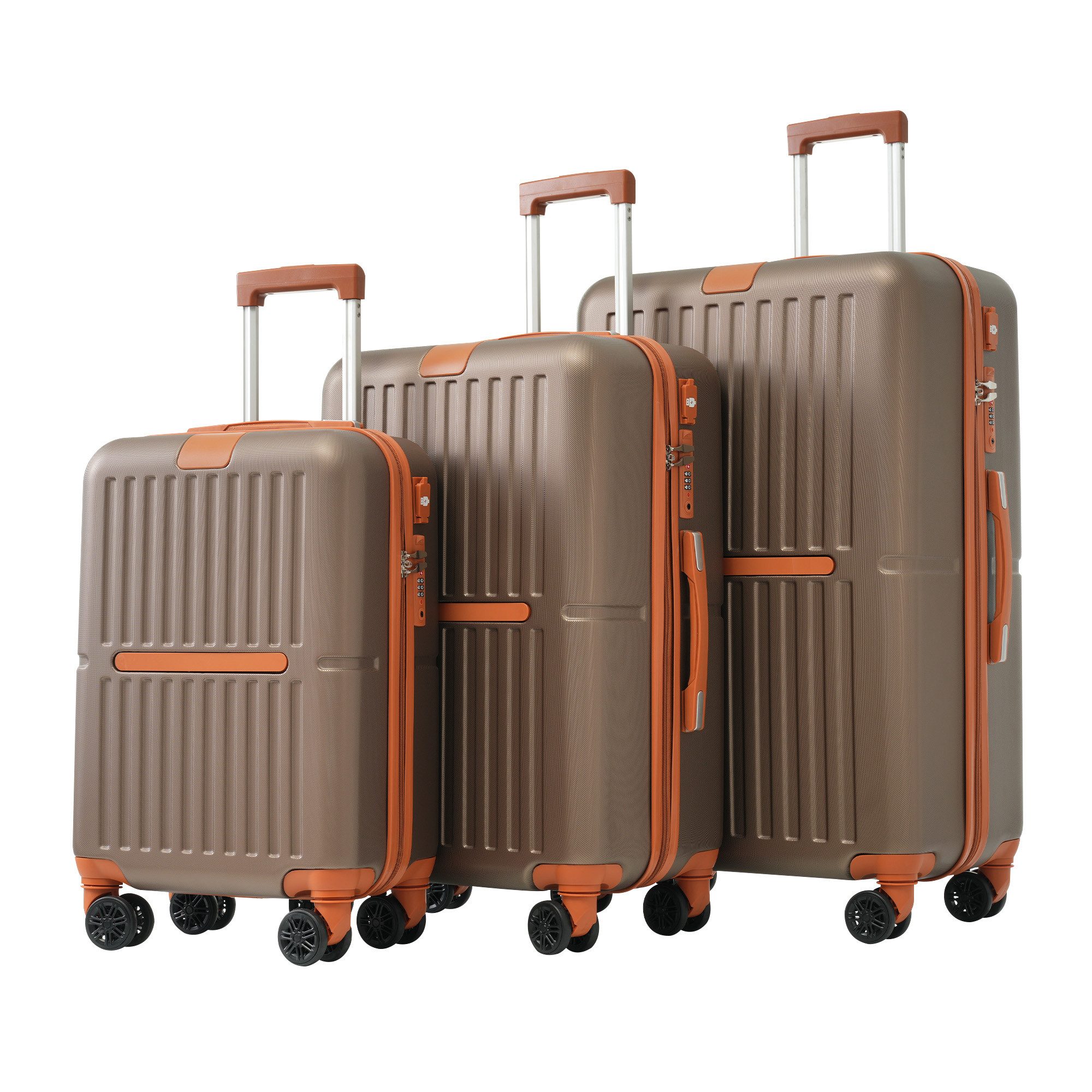 MODFU Trolleyset Hartschalenkoffer-Set, Hartschalen-Trolley, 4 Rollen, günstig online kaufen